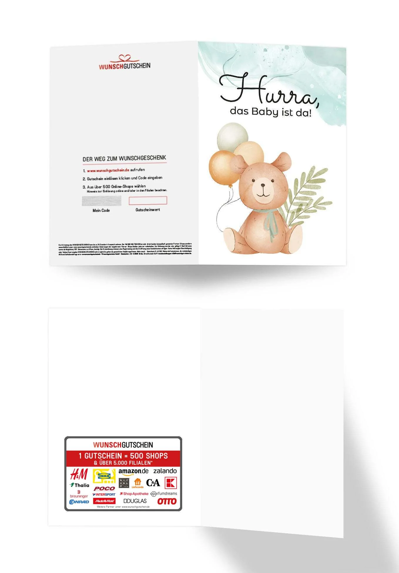 Hurra Baby da - Bär Ballons - Image 3