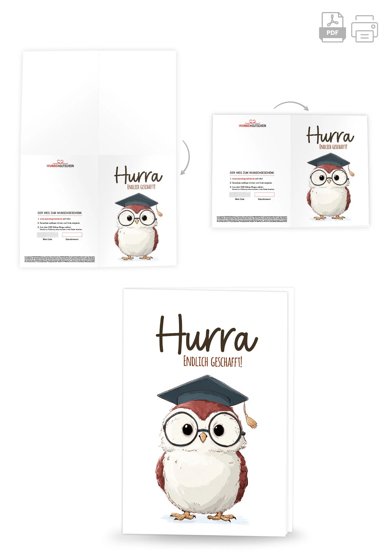 Hurra endlich geschafft - Eule PDF - Image 4