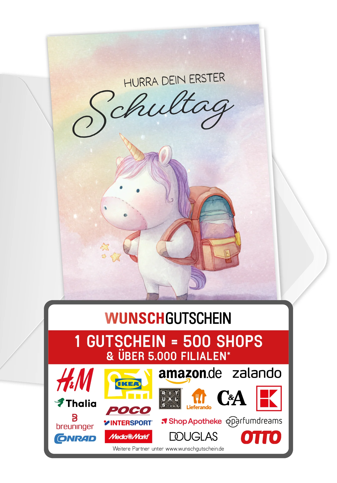 Hurra erster Schultag - Einhorn