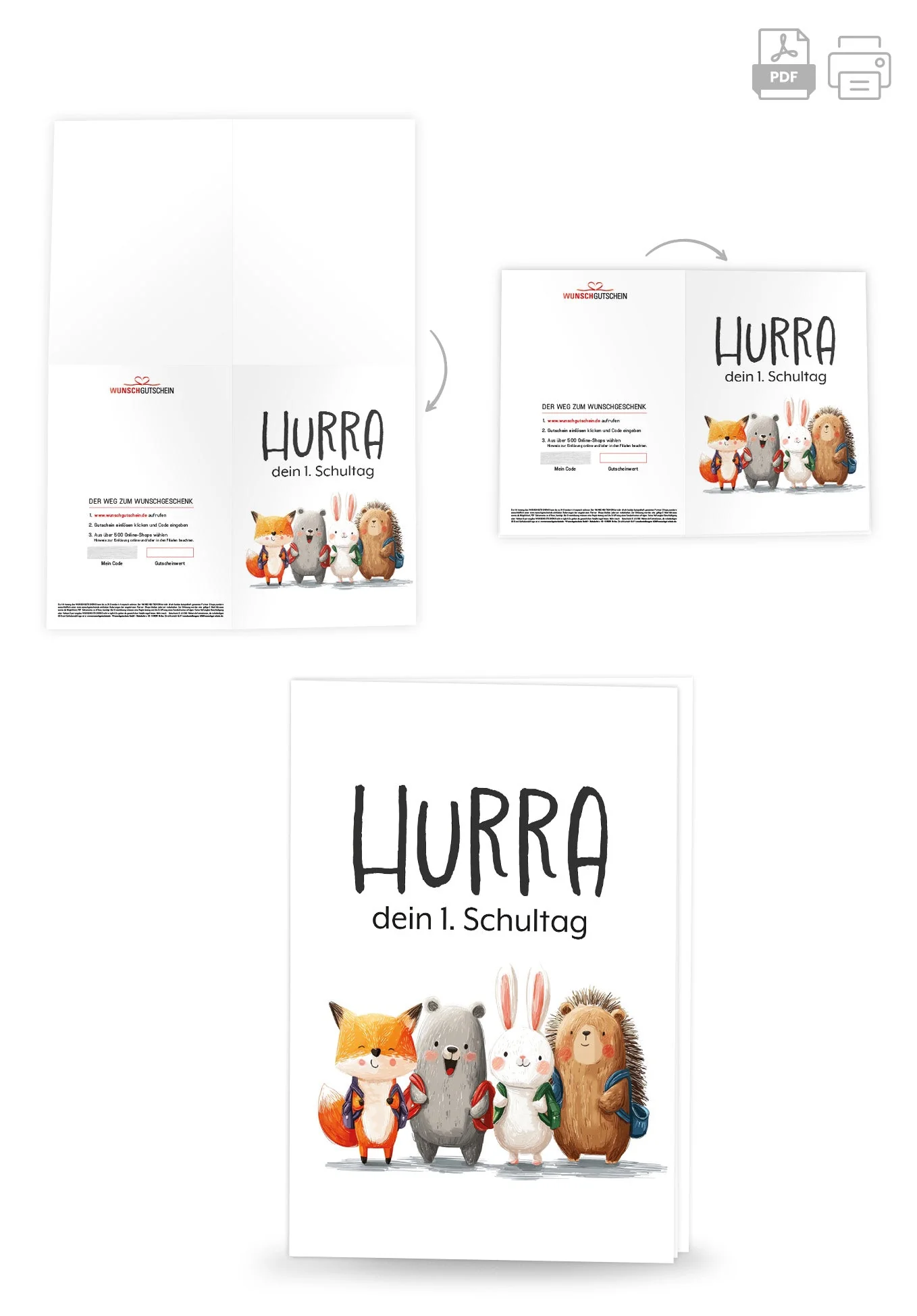 Hurra erster Schultag - Tierkinder PDF - Image 4