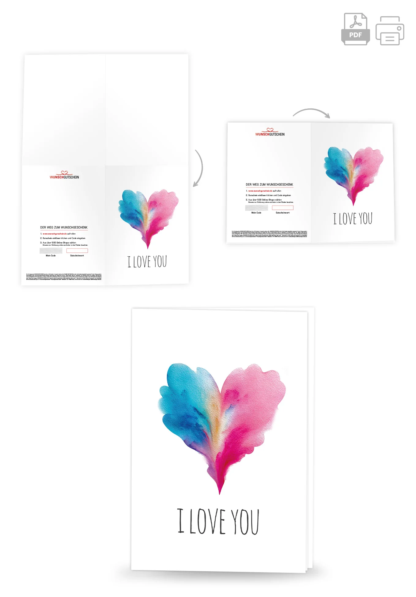 I love you - Herz Blau-Pink PDF - Image 4