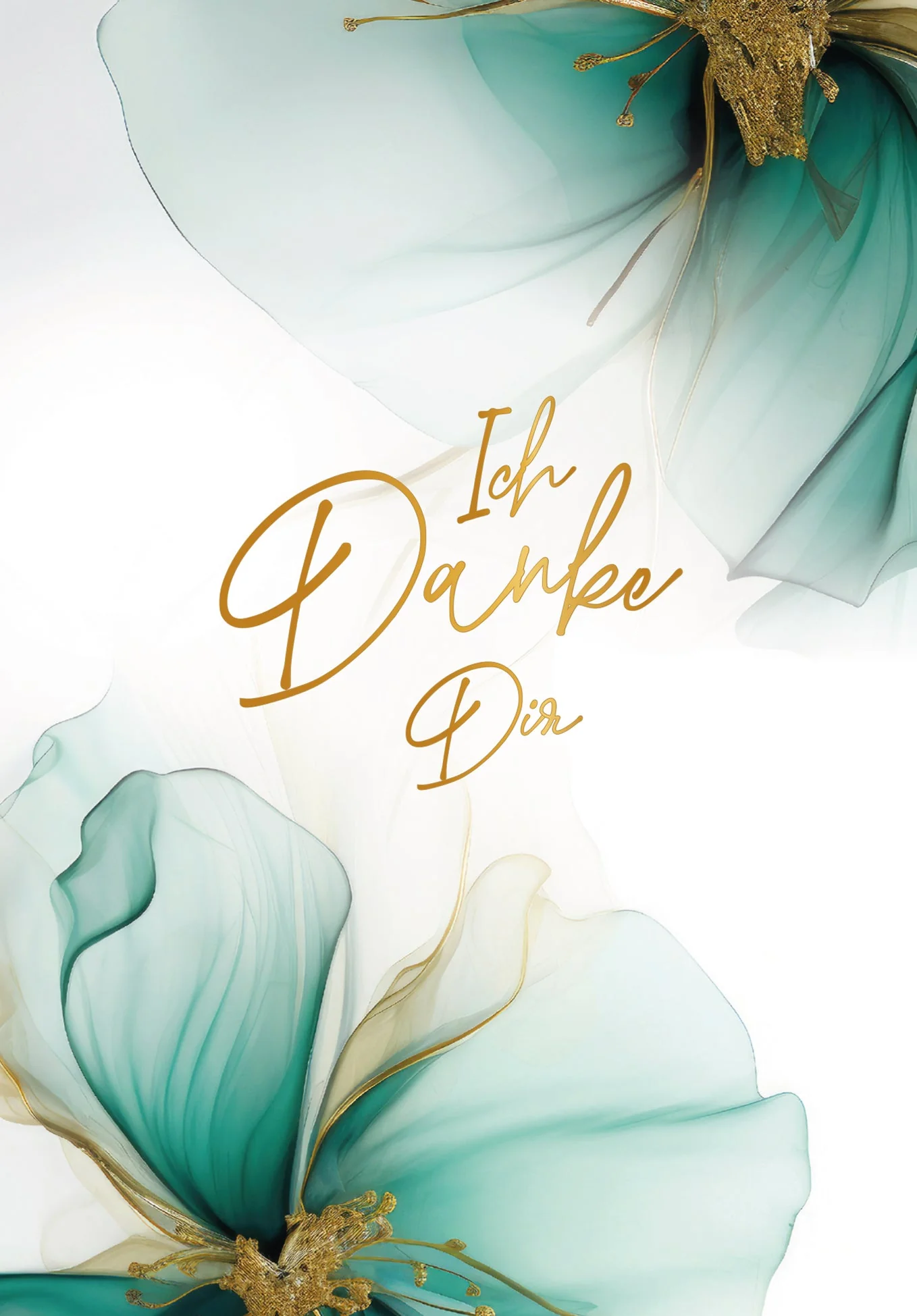 Ich Danke Dir - Blumen Grün Gold PDF - Image 2