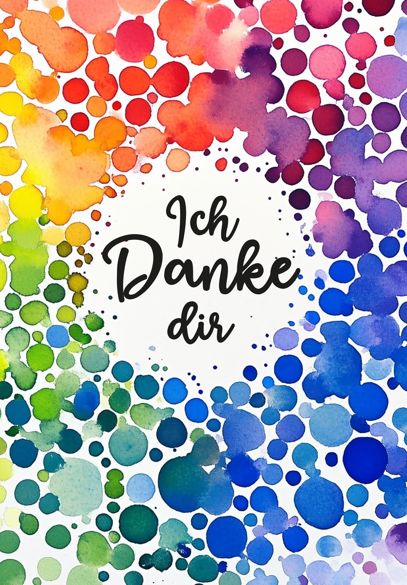 Ich danke dir - Punkte Bunt PDF - Image 2