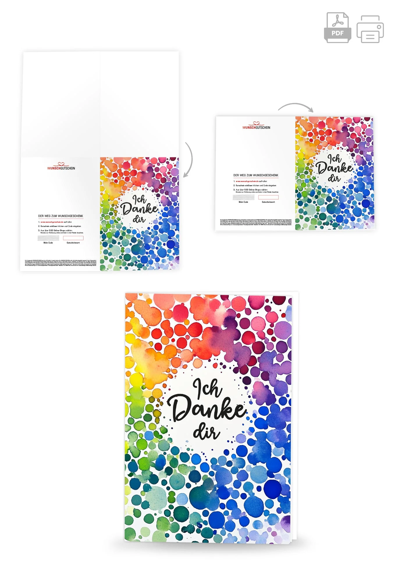 Ich danke dir - Punkte Bunt PDF - Image 4