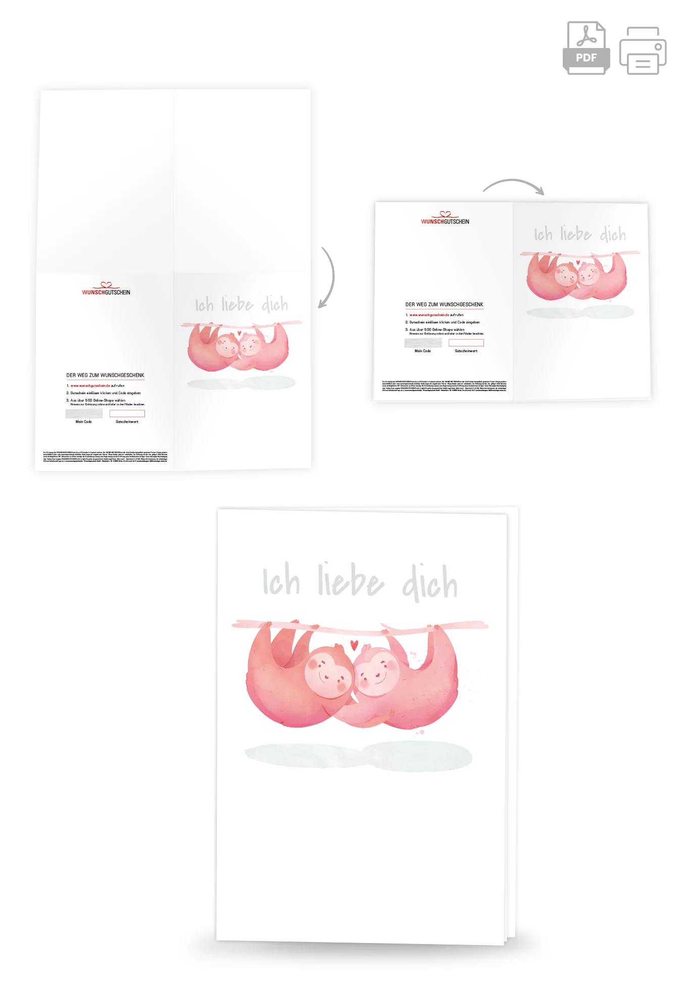 Ich liebe dich - Faultiere - Image 4