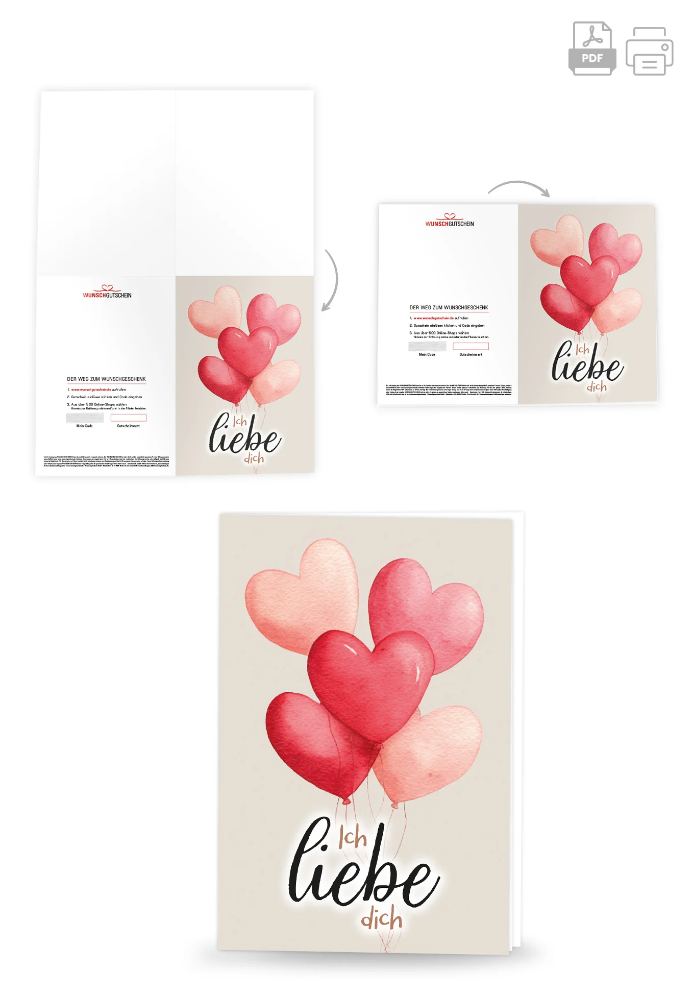 Ich liebe dich - Herzballons - Image 4