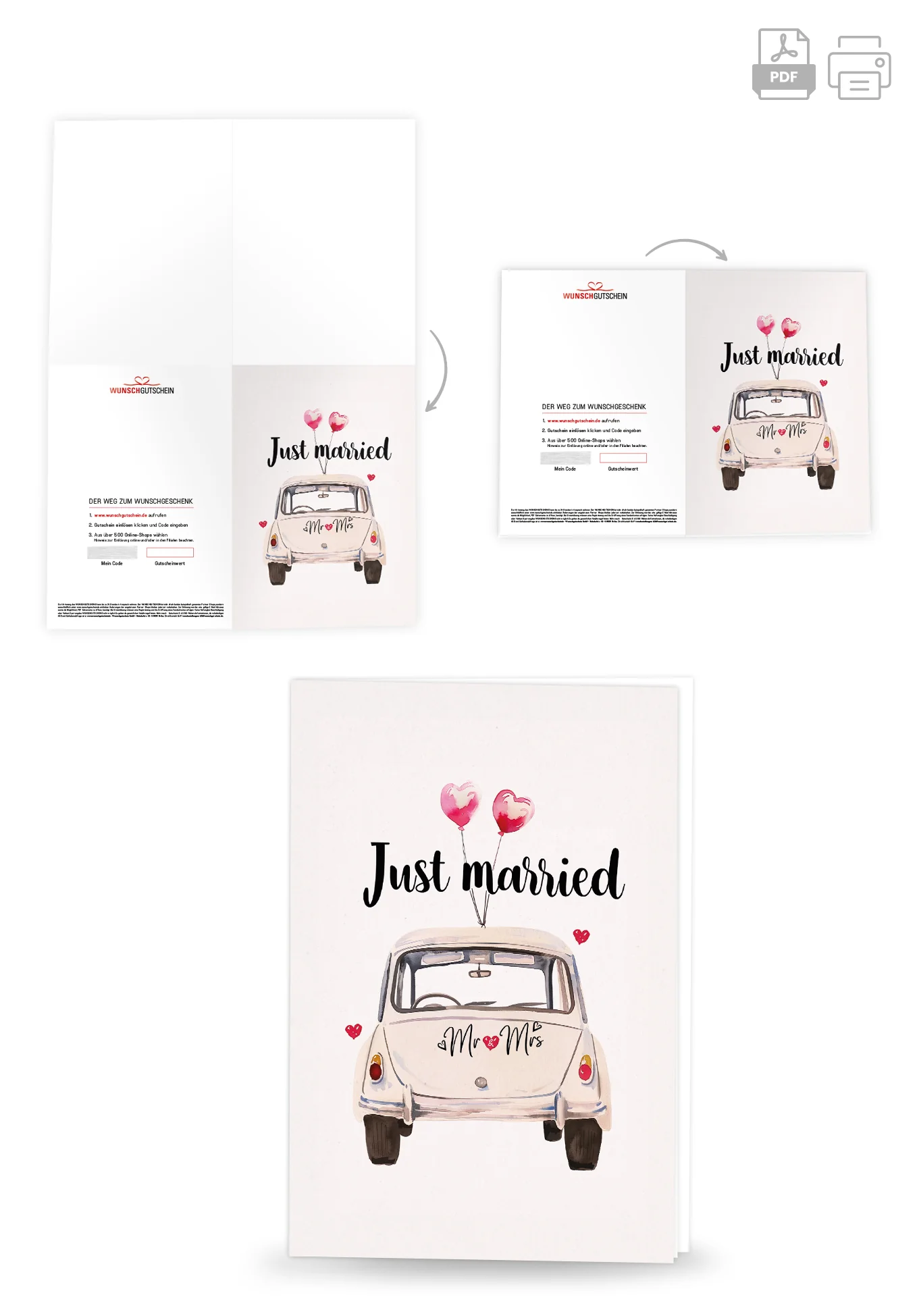 Just Married - Auto Weiß - Image 4