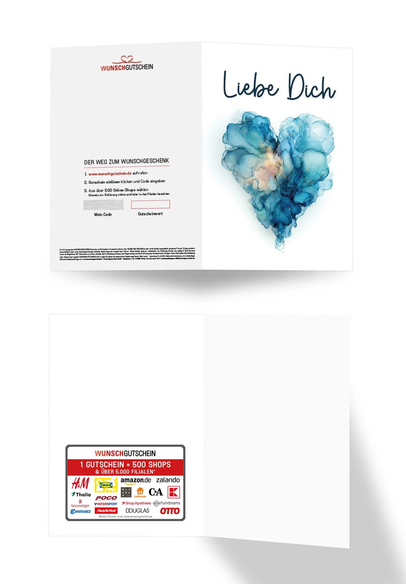 Liebe Dich - Herz Blau - Image 3
