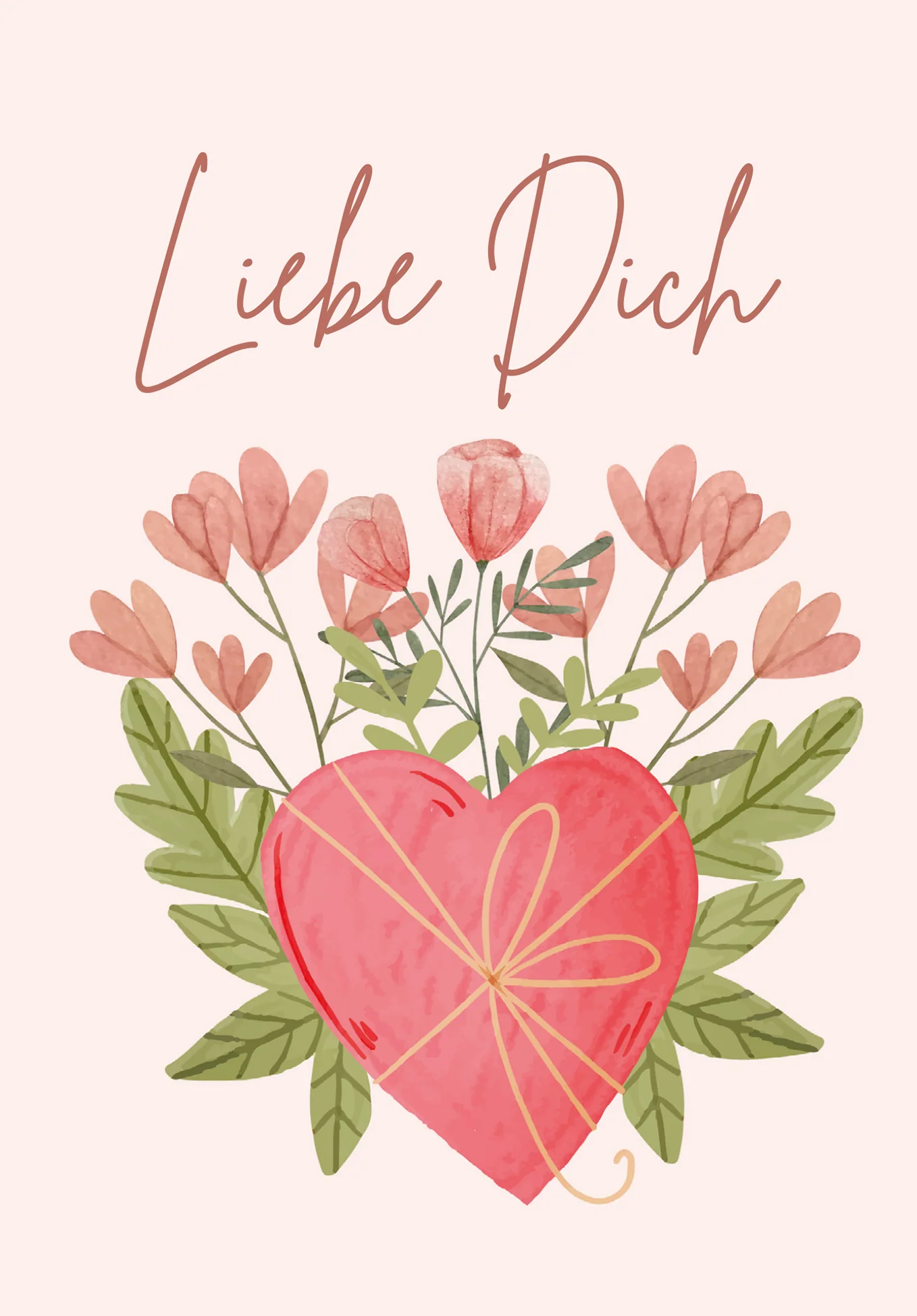 Liebe Dich - Herz mit Blumen PDF - Image 2