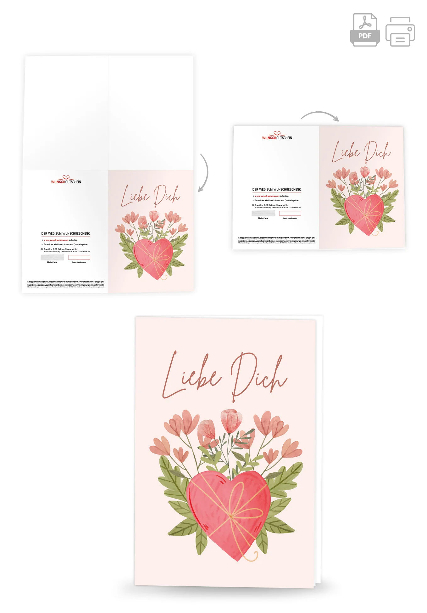 Liebe Dich - Herz mit Blumen PDF - Image 4