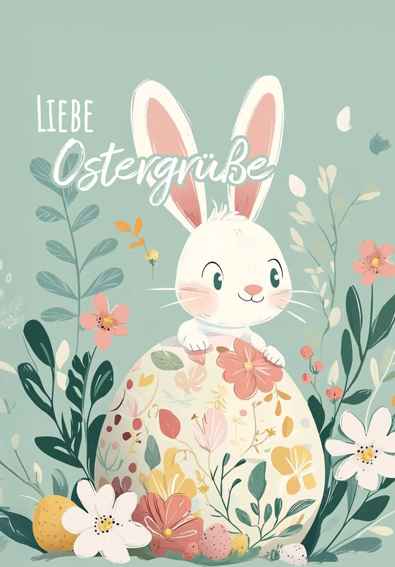 Liebe Ostergrüße - Hase Türkis PDF - Image 2