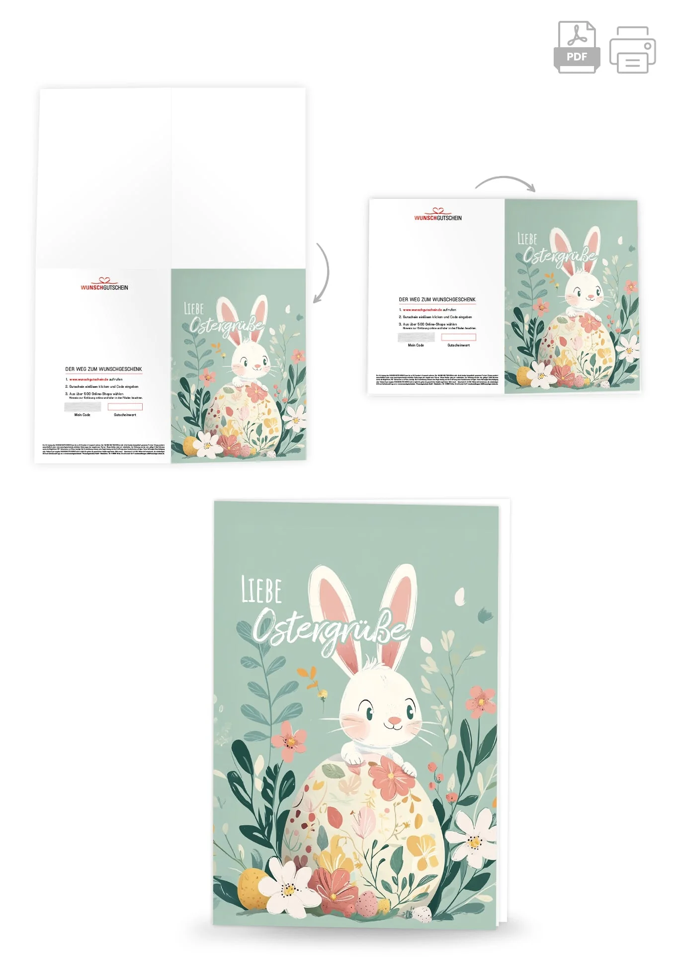 Liebe Ostergrüße - Hase Türkis PDF - Image 4