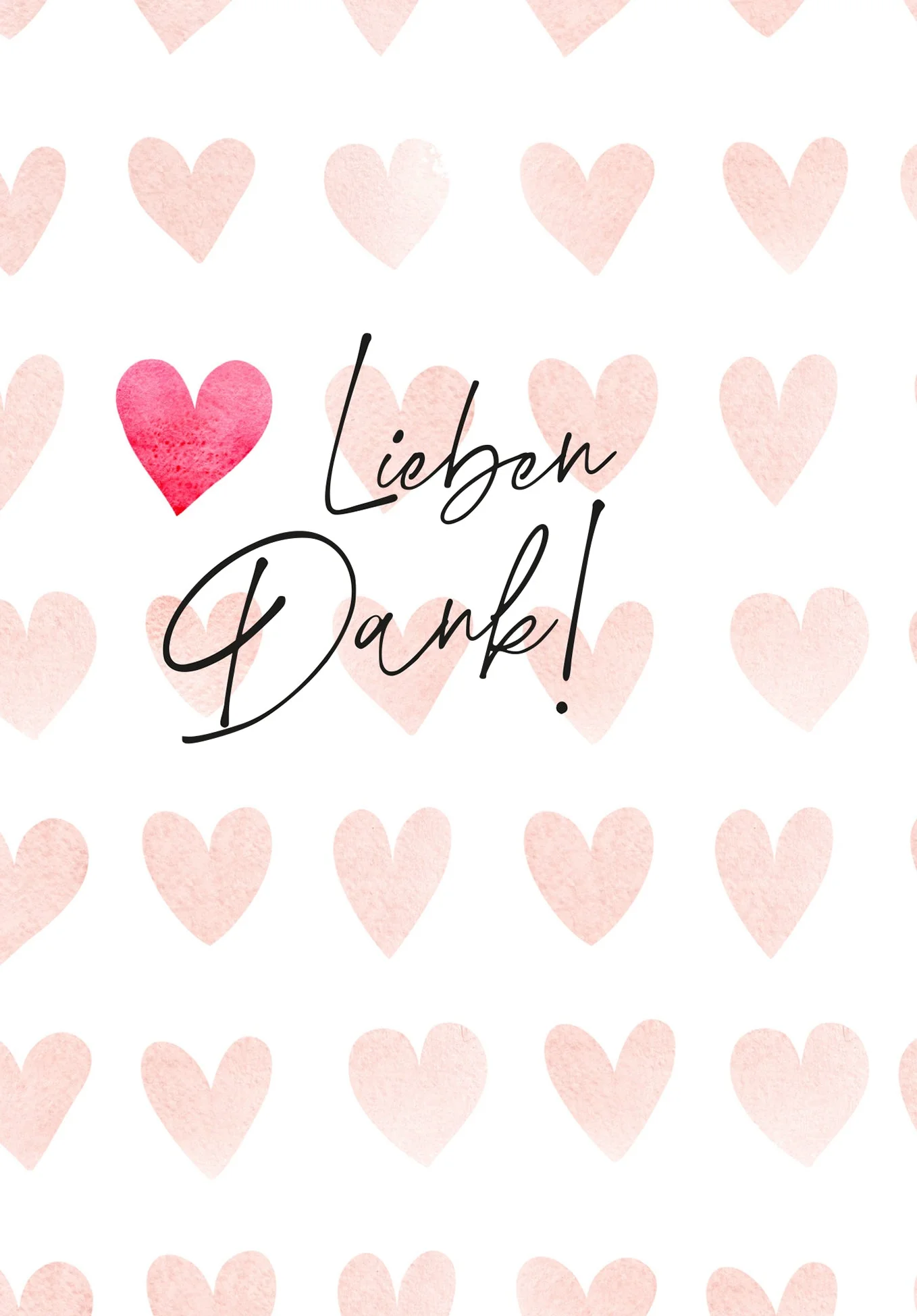 Lieben Dank - Herzen Aquarell PDF - Image 4