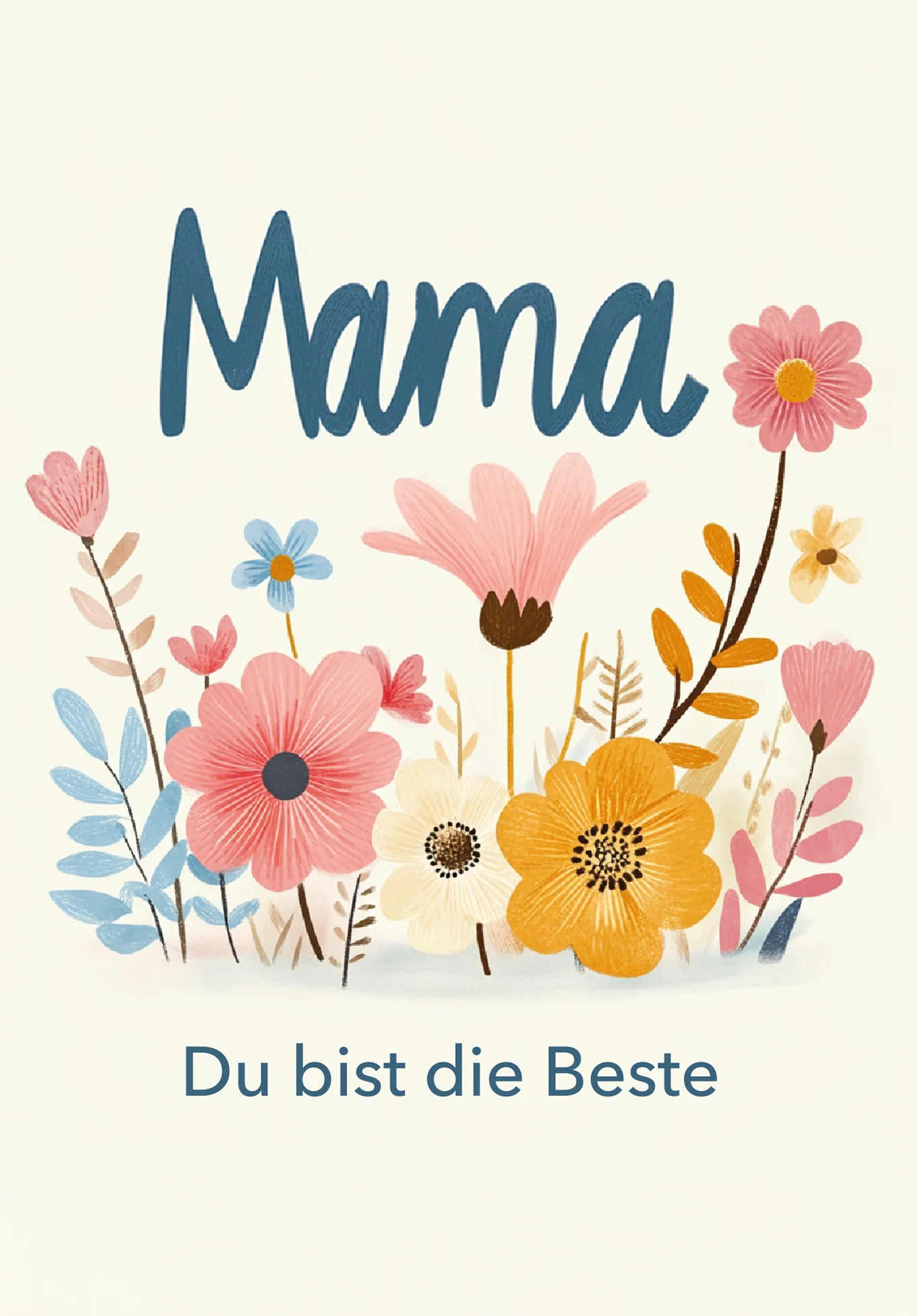 Mama du bist die Beste - Blumen Bunt - Image 2
