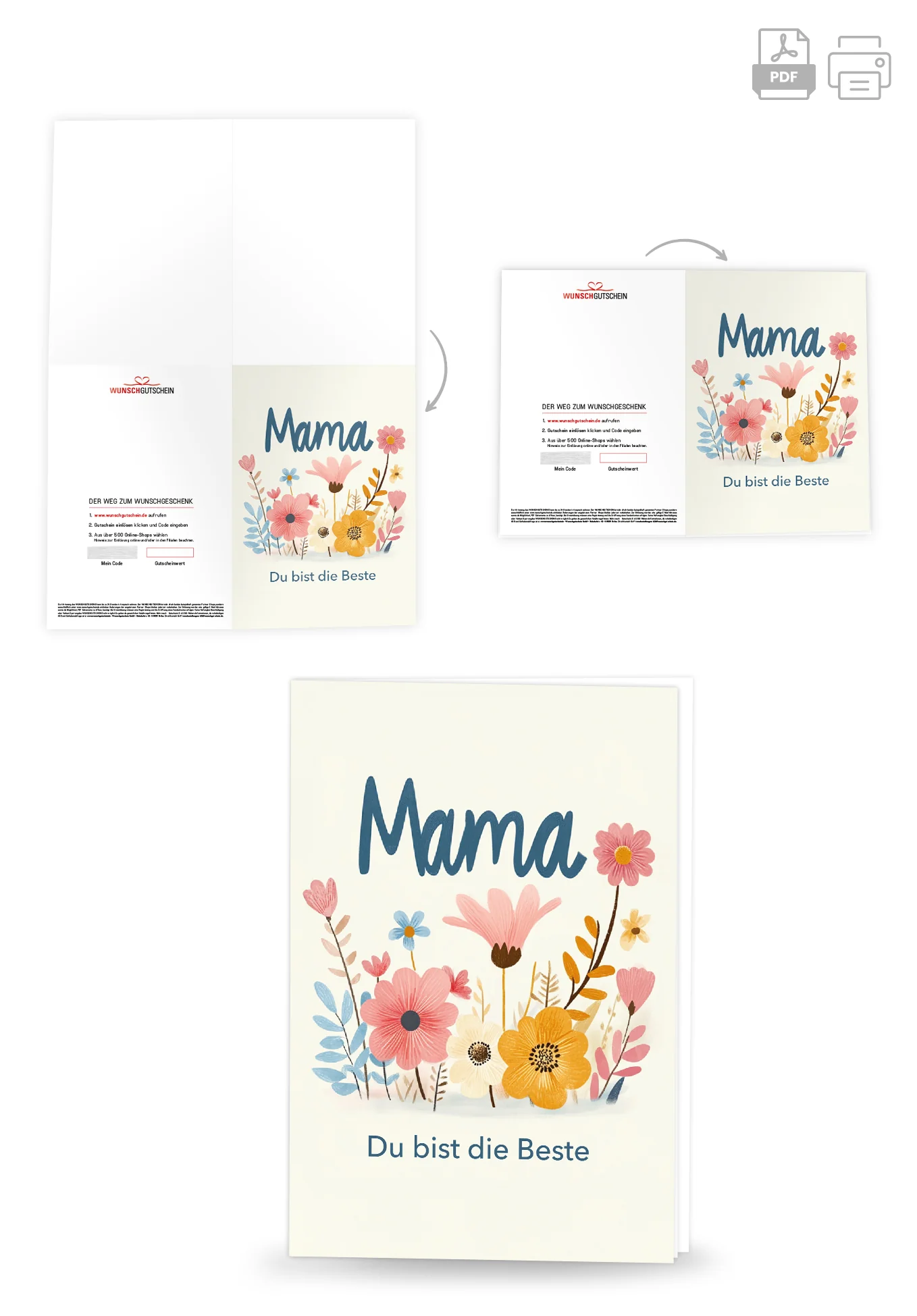 Mama du bist die Beste - Blumen Bunt - Image 4