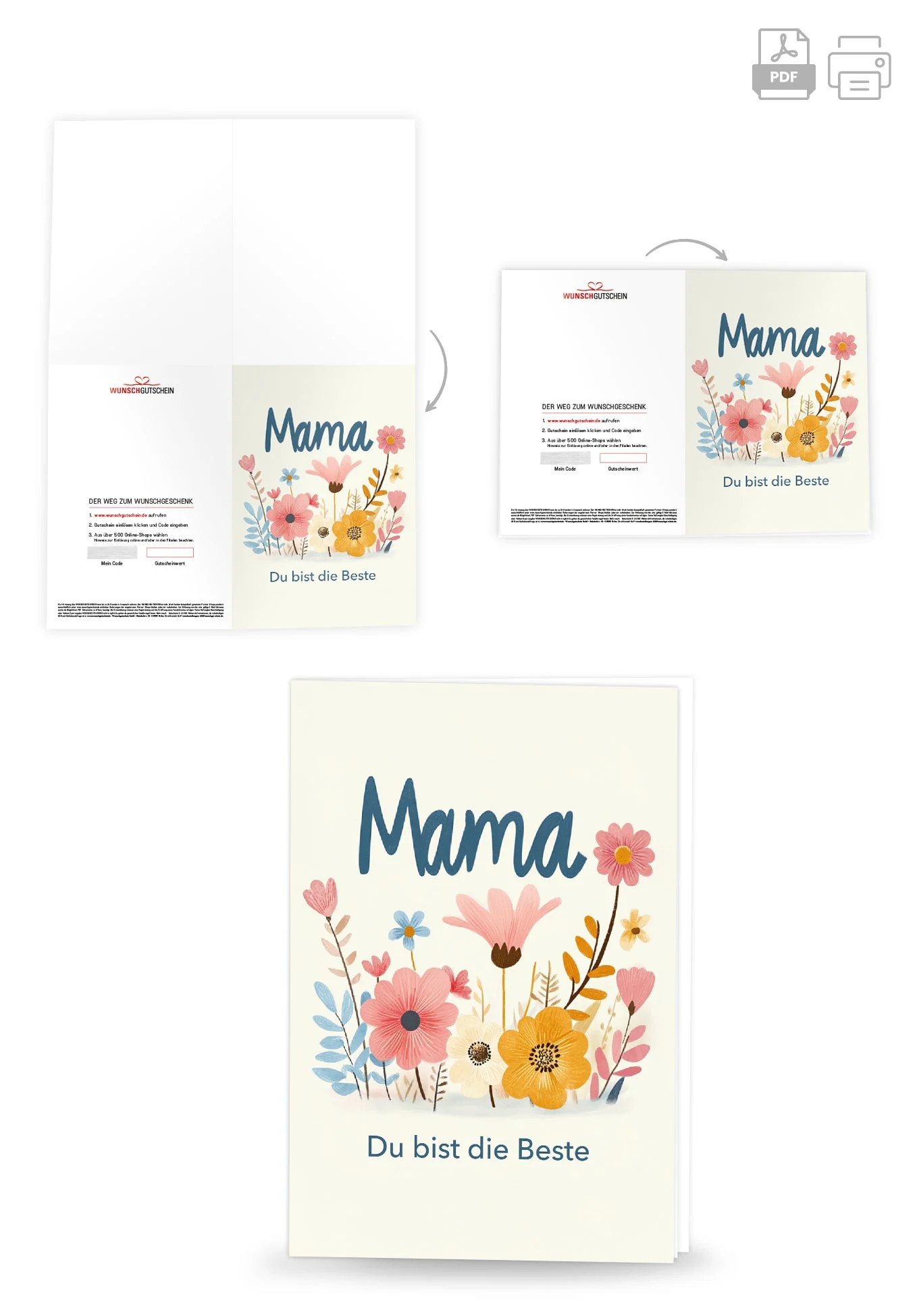 Mama du bist die Beste - Blumen Bunt PDF - Image 4