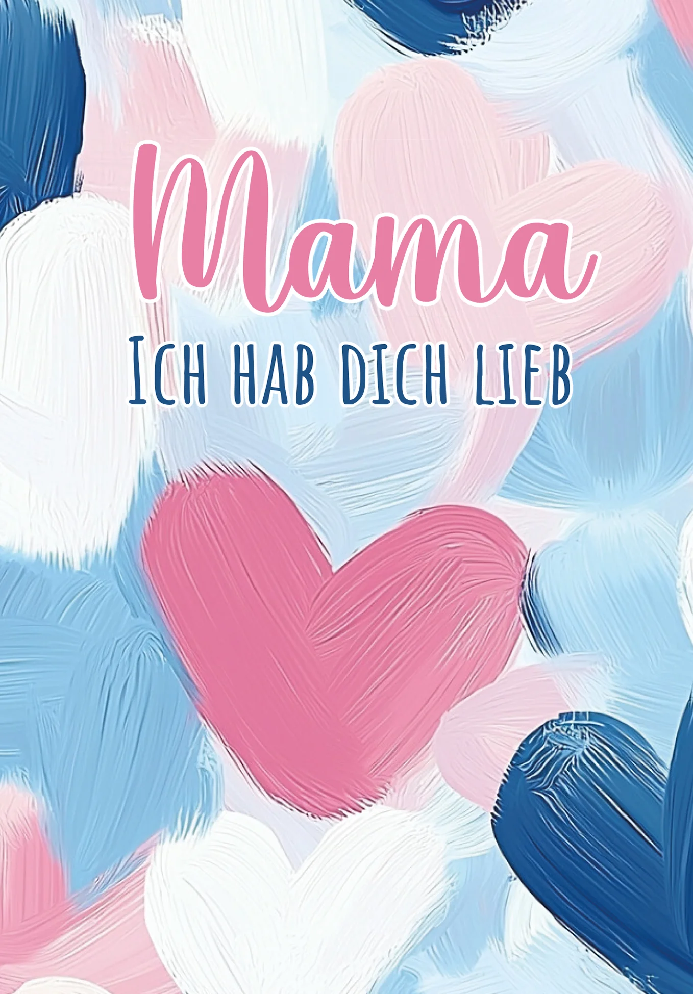 Mama hab dich lieb - Herzmuster Gemalt - Image 2