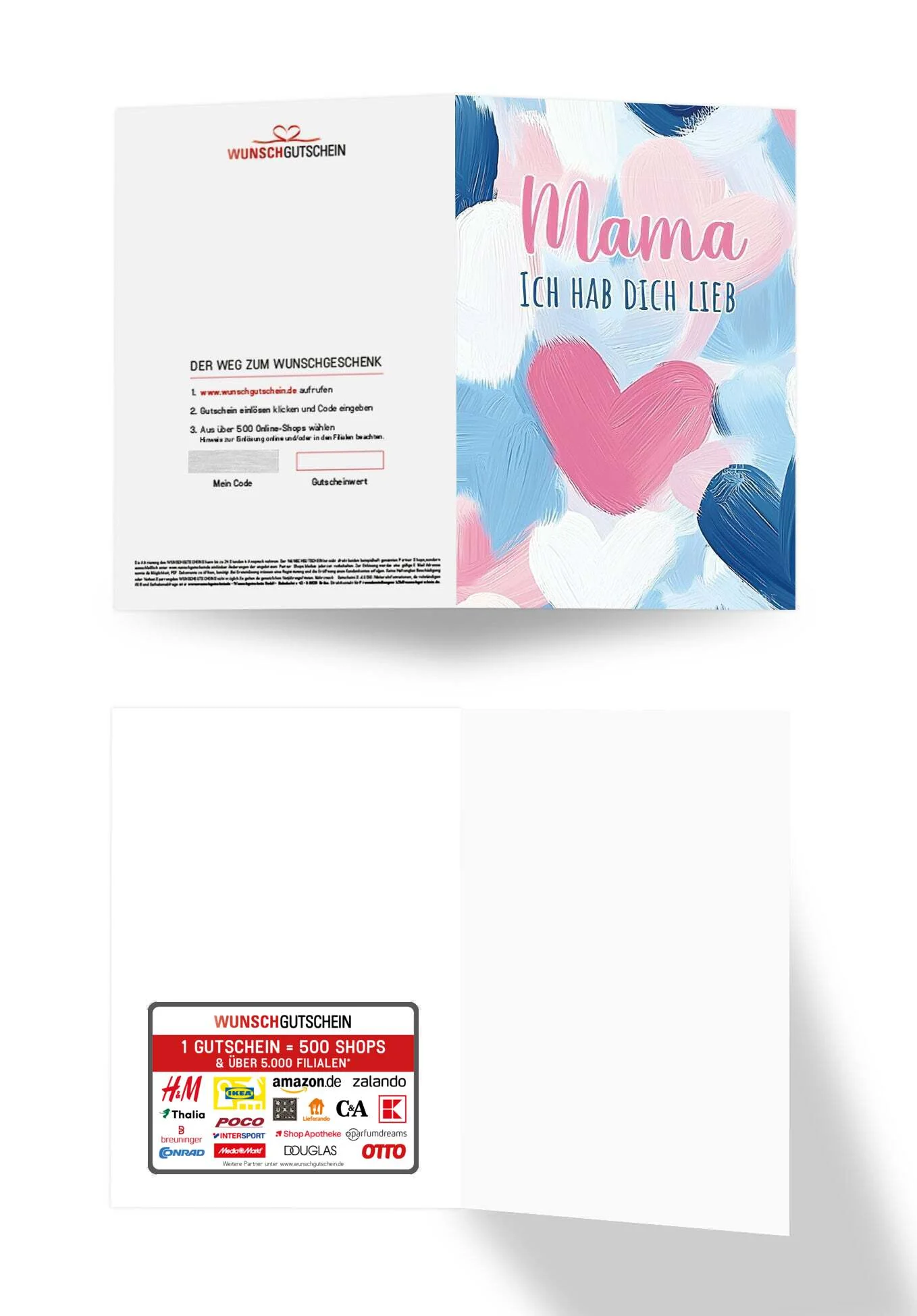 Mama hab dich lieb - Herzmuster Gemalt - Image 3