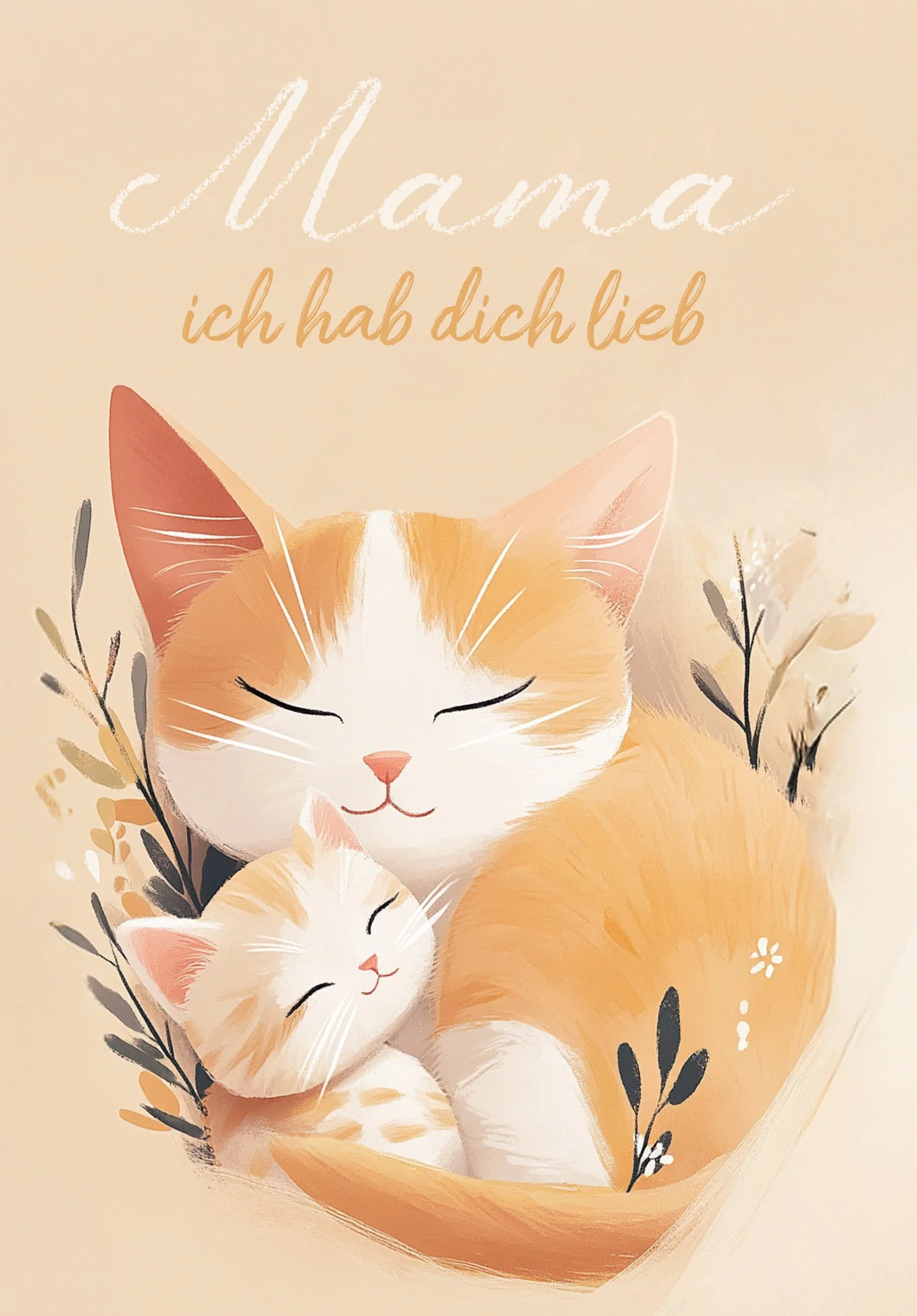 Mama hab dich lieb - Katzen Orange PDF - Image 2