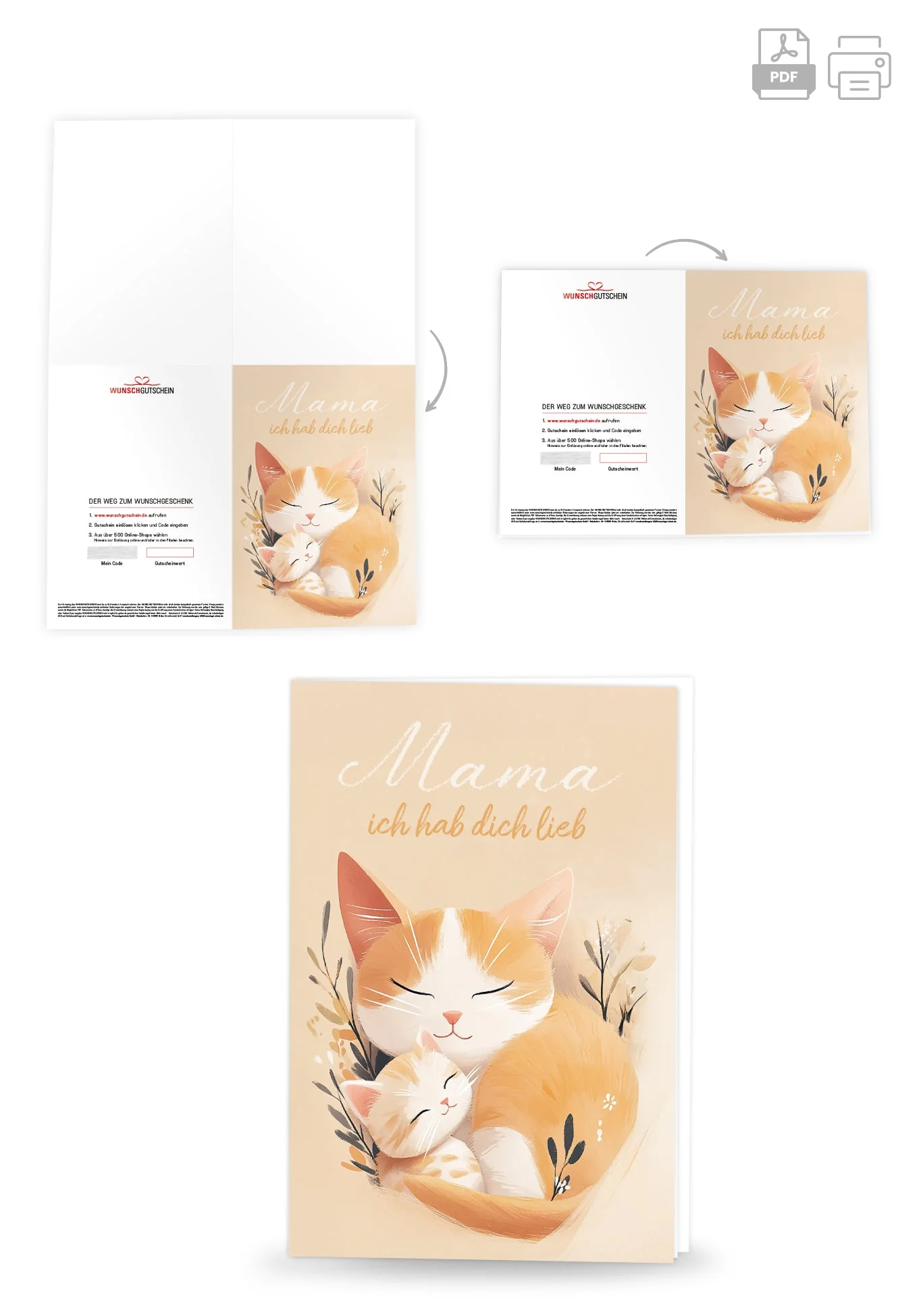 Mama hab dich lieb - Katzen Orange PDF - Image 4