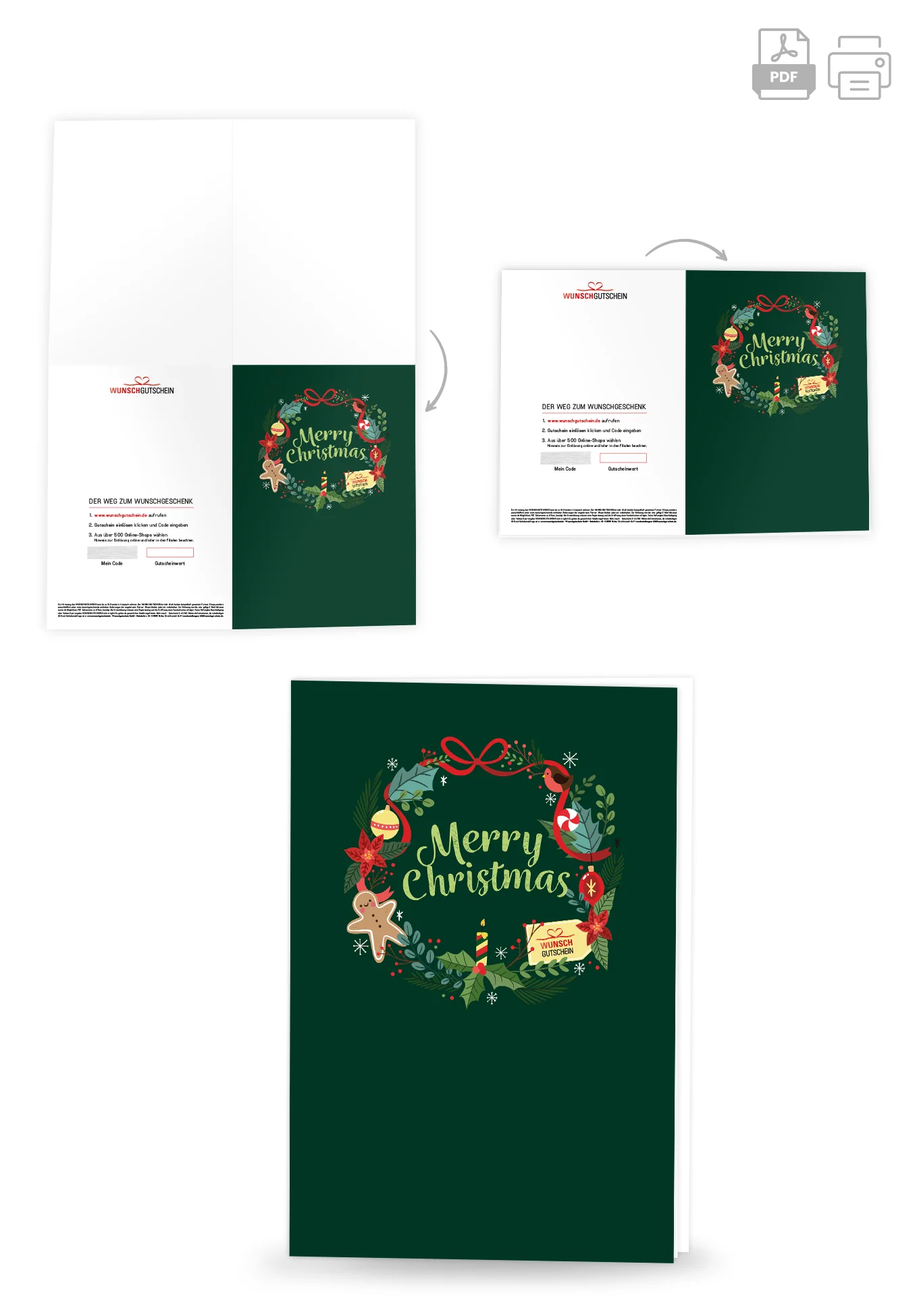 Merry Christmas - Kranz Grün - Image 4