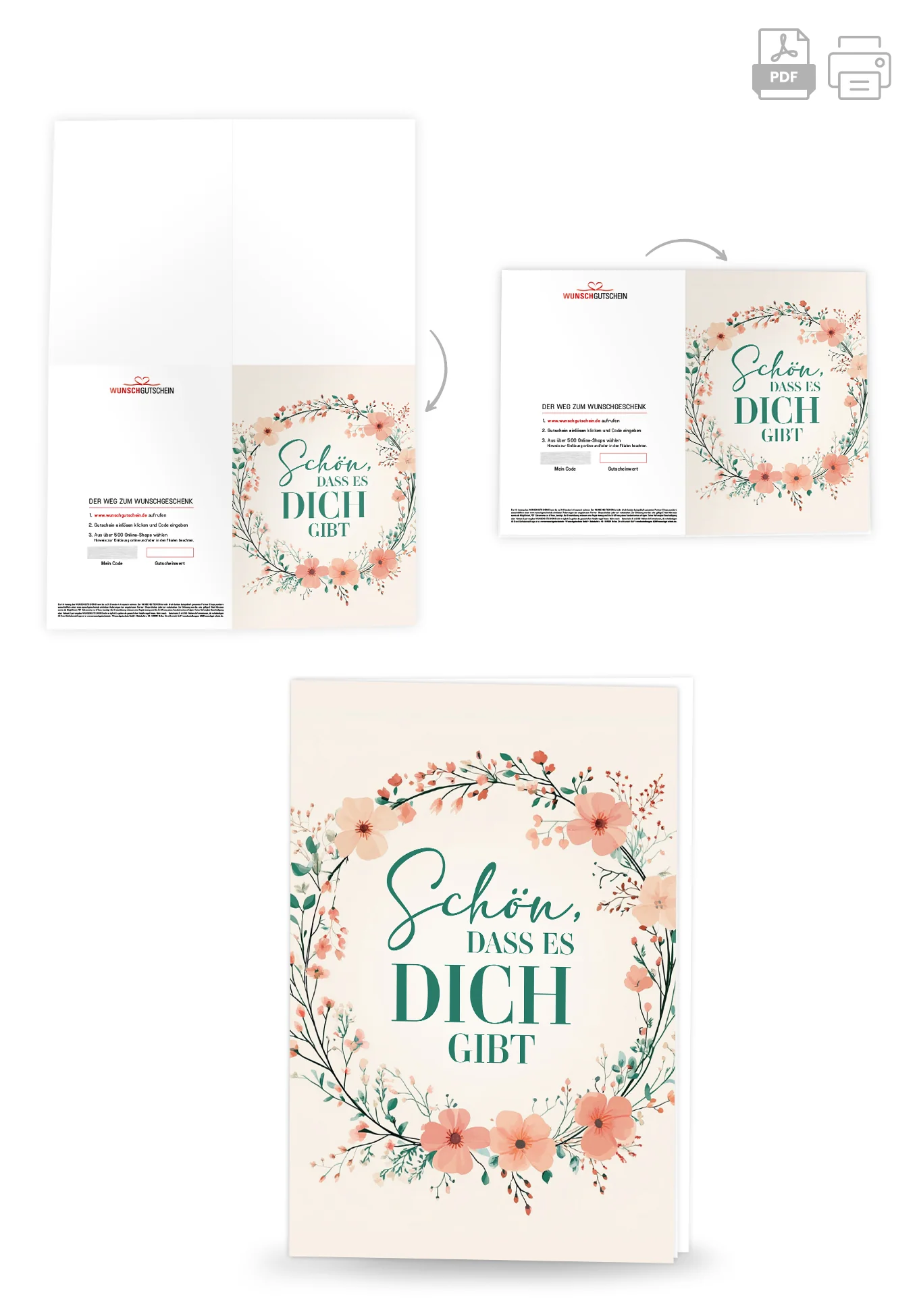 Schön dass es dich gibt - Blumenkranz - Image 4