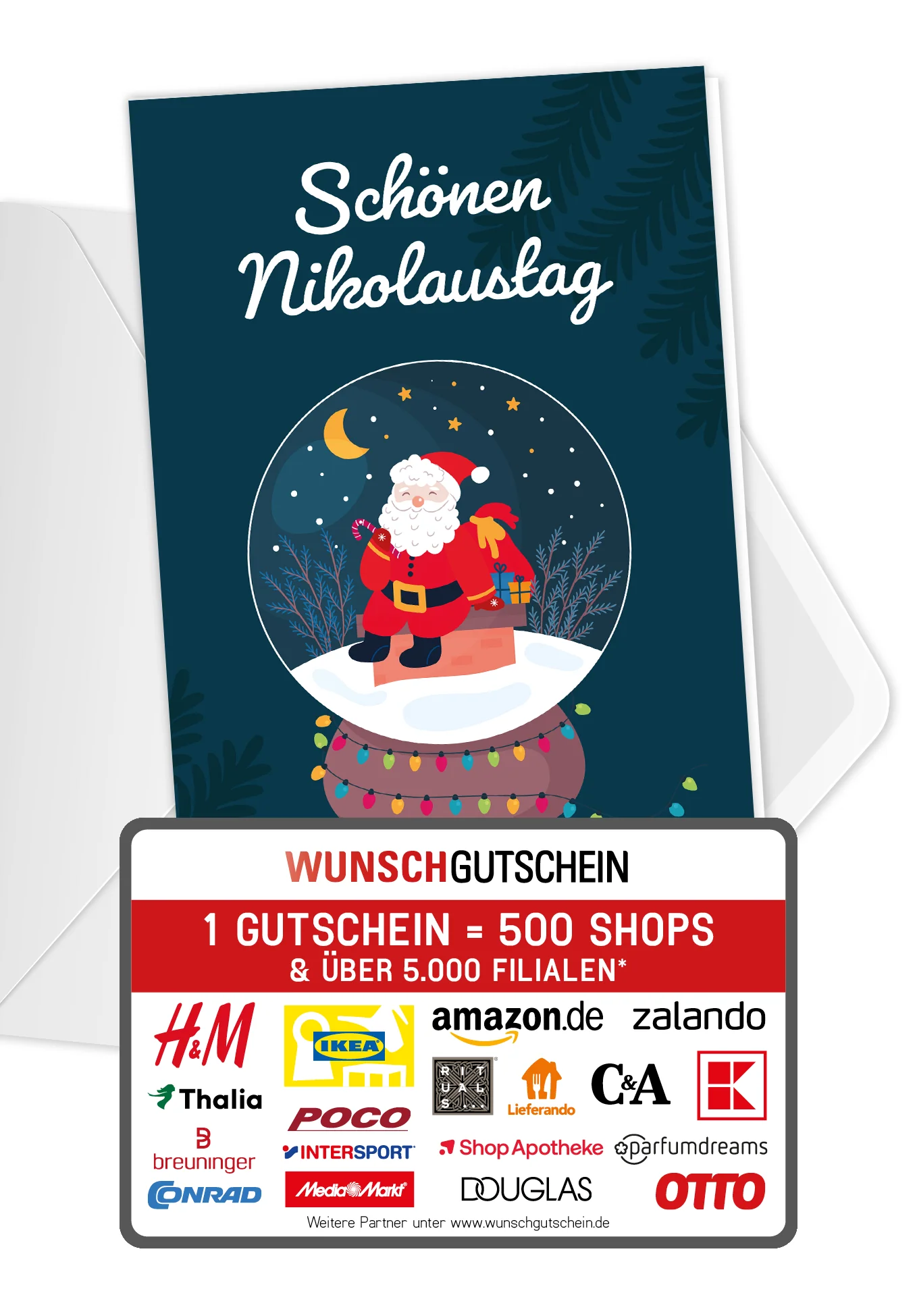Schönen Nikolaustag - Nikolaus Schneekugel