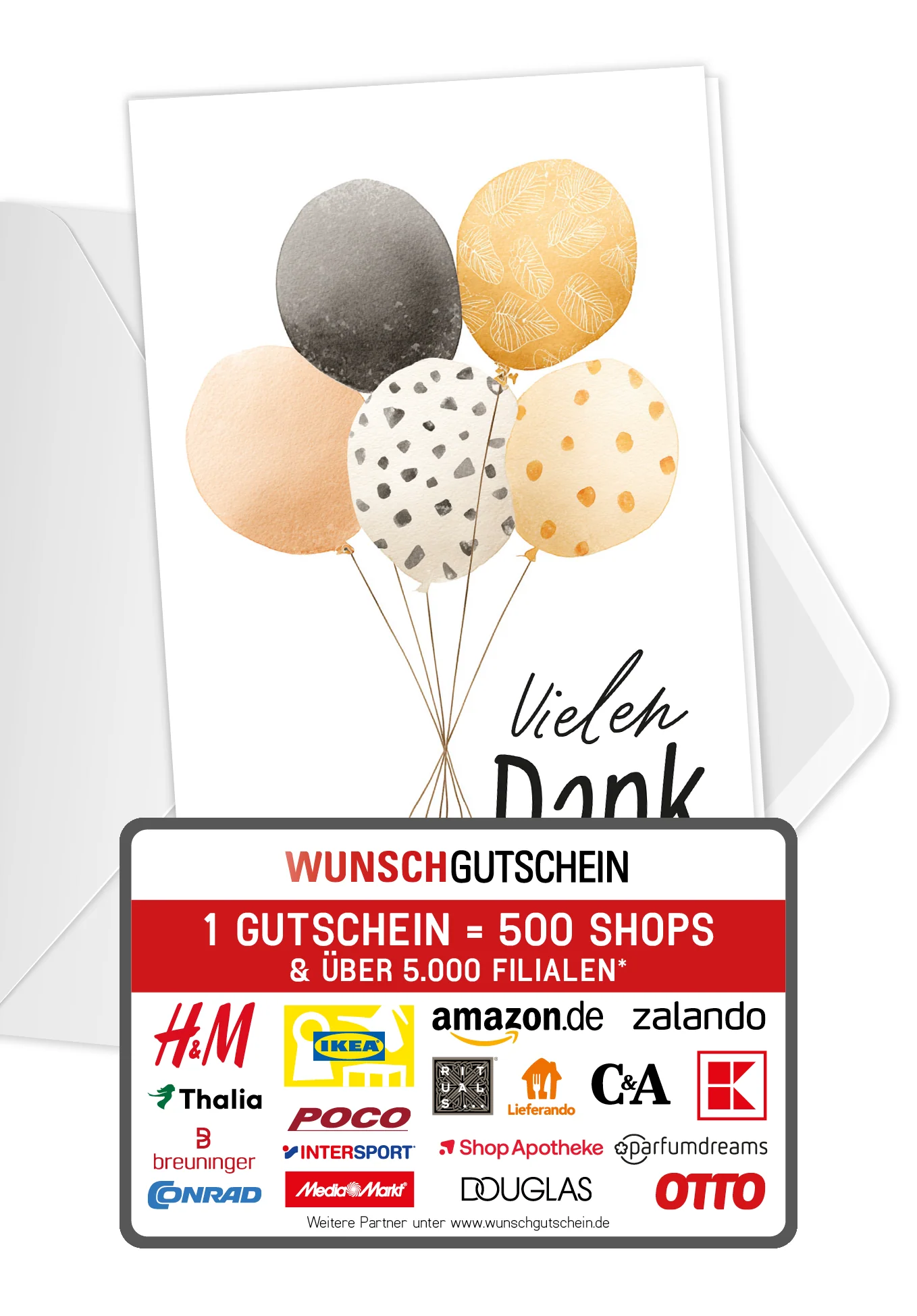 Vielen Dank - Ballons Wasserfarbe PDF