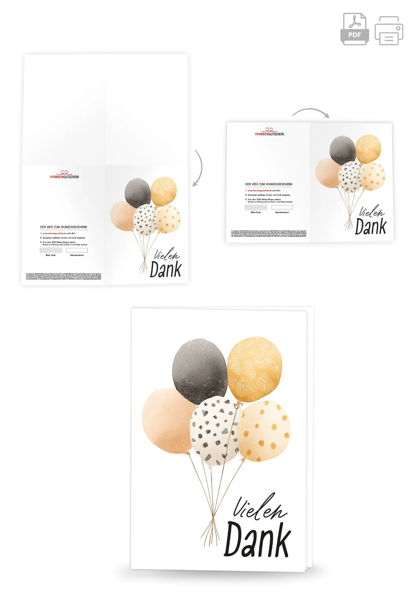 Vielen Dank - Ballons Wasserfarbe PDF - Image 4