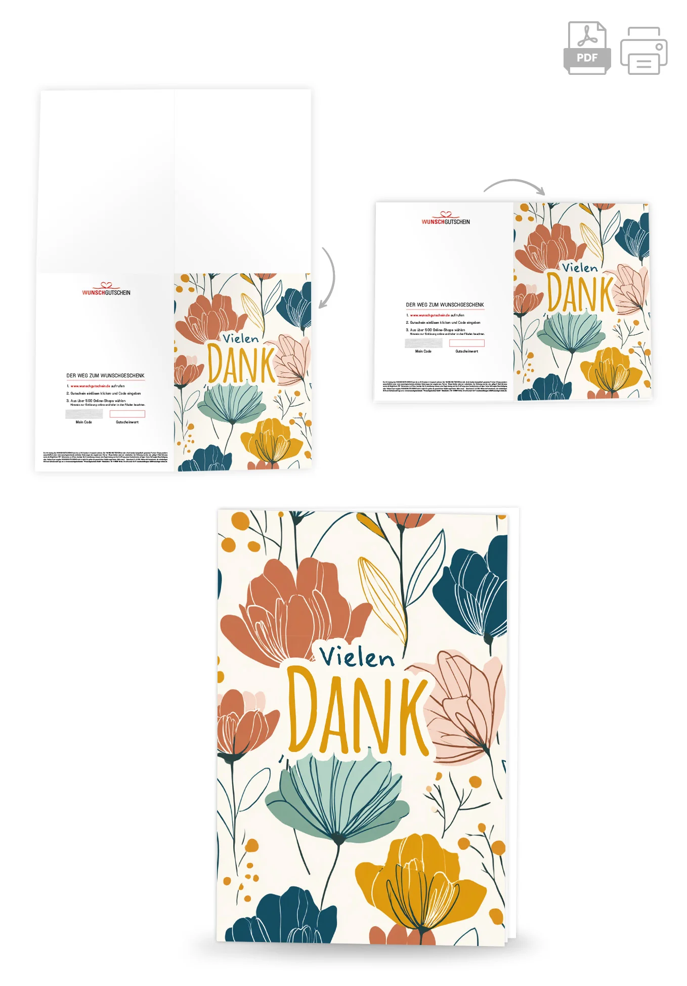 Vielen Dank - Blumenmuster - Image 4