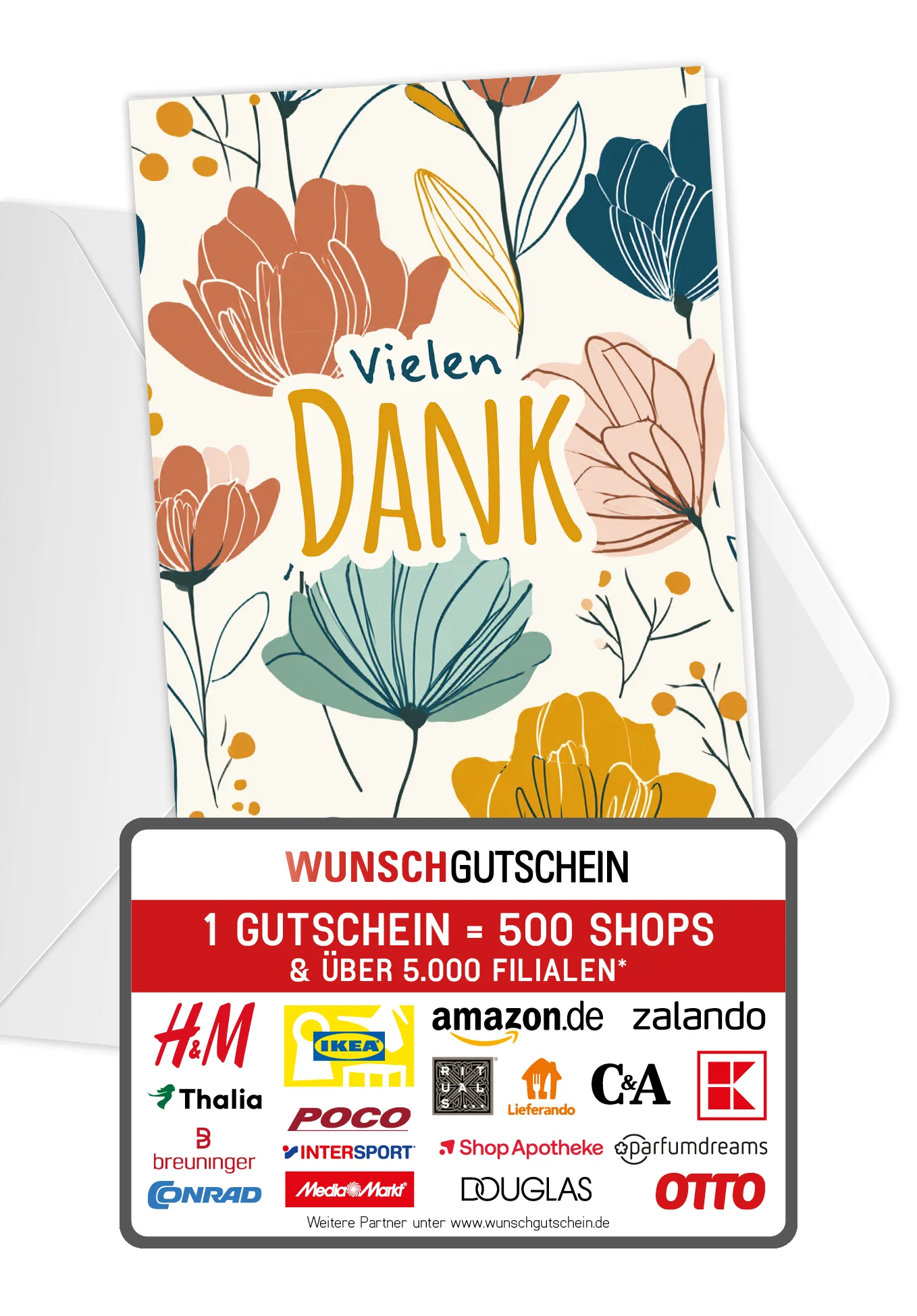 Vielen Dank - Blumenmuster PDF