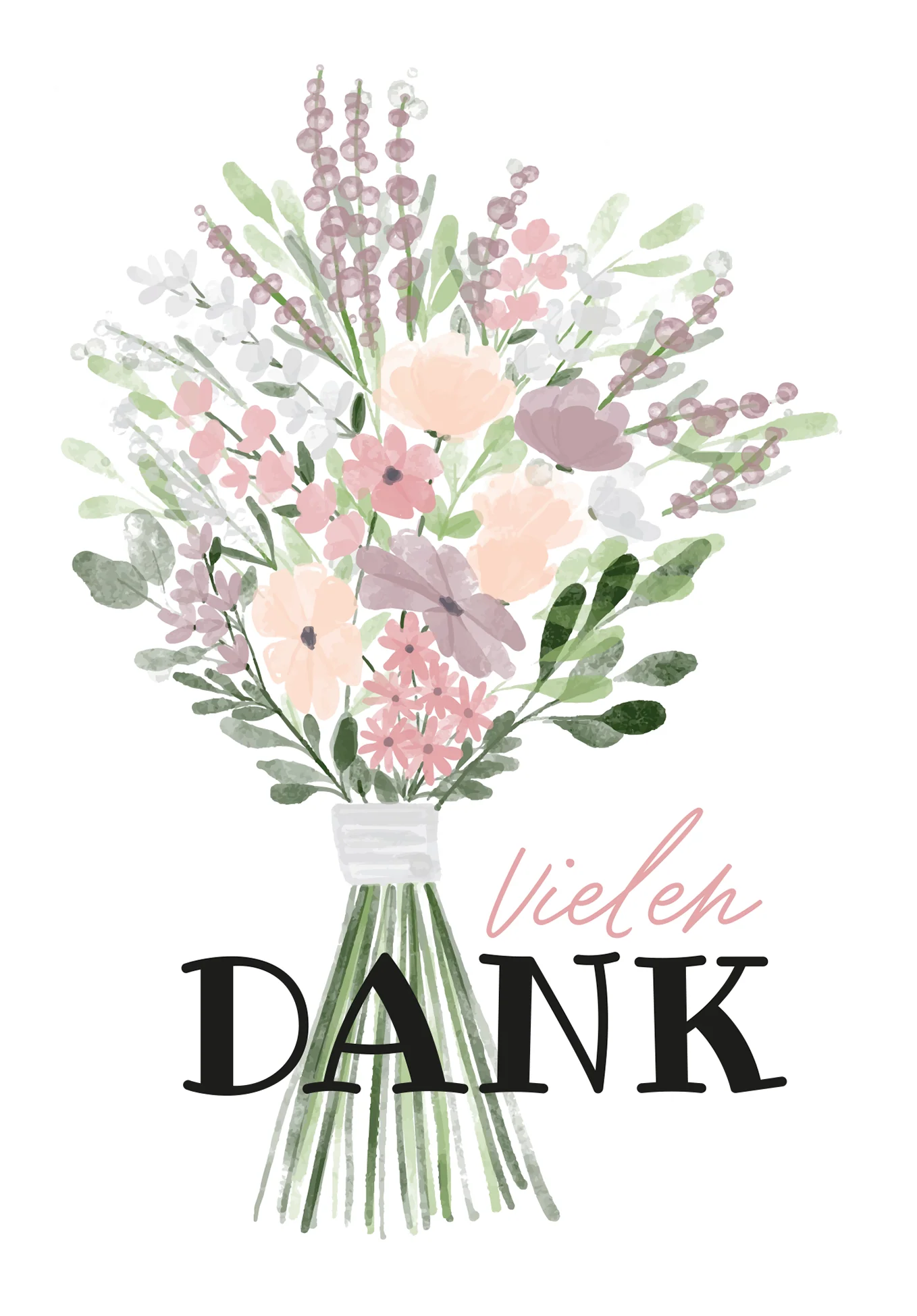 Vielen Dank - Blumenstrauss Lila PDF - Image 2