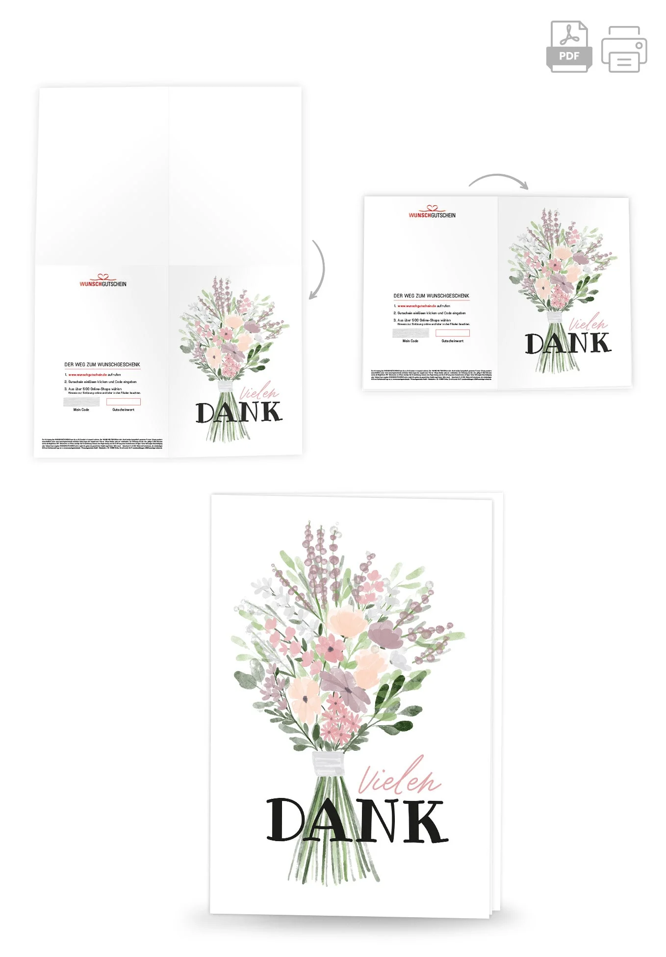 Vielen Dank - Blumenstrauss Lila PDF - Image 4