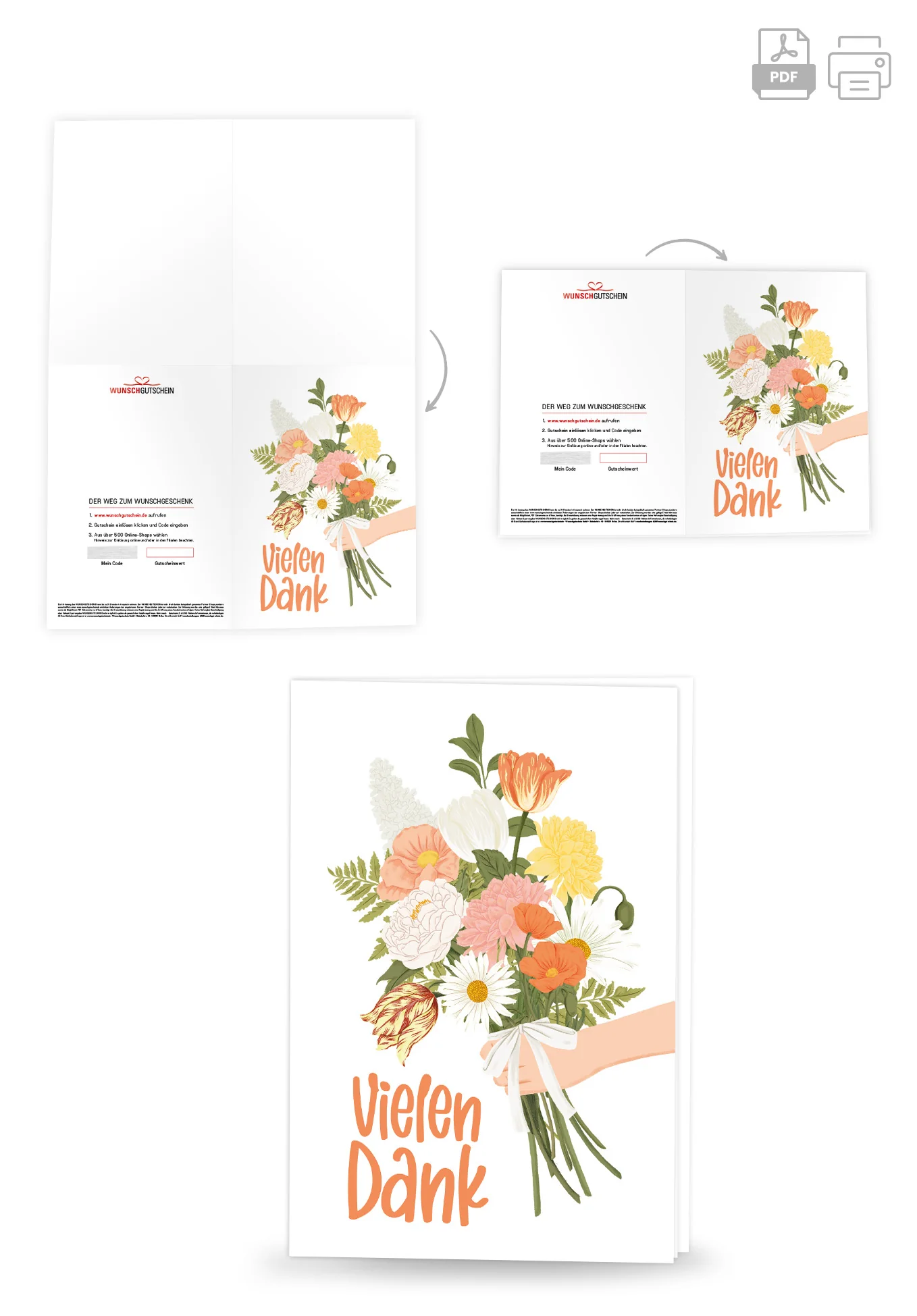Vielen Dank - Blumenstrauss Orange - Image 4