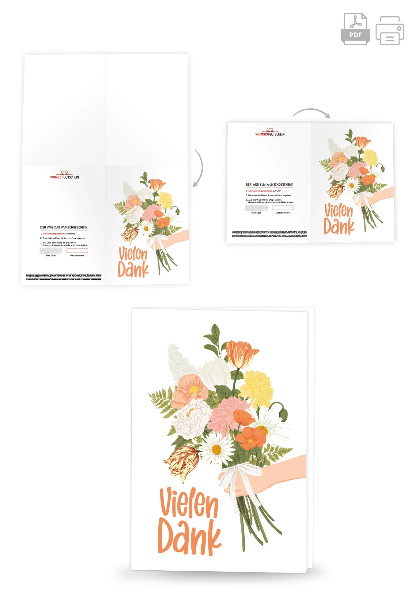 Vielen Dank - Blumenstrauss Orange PDF - Image 4