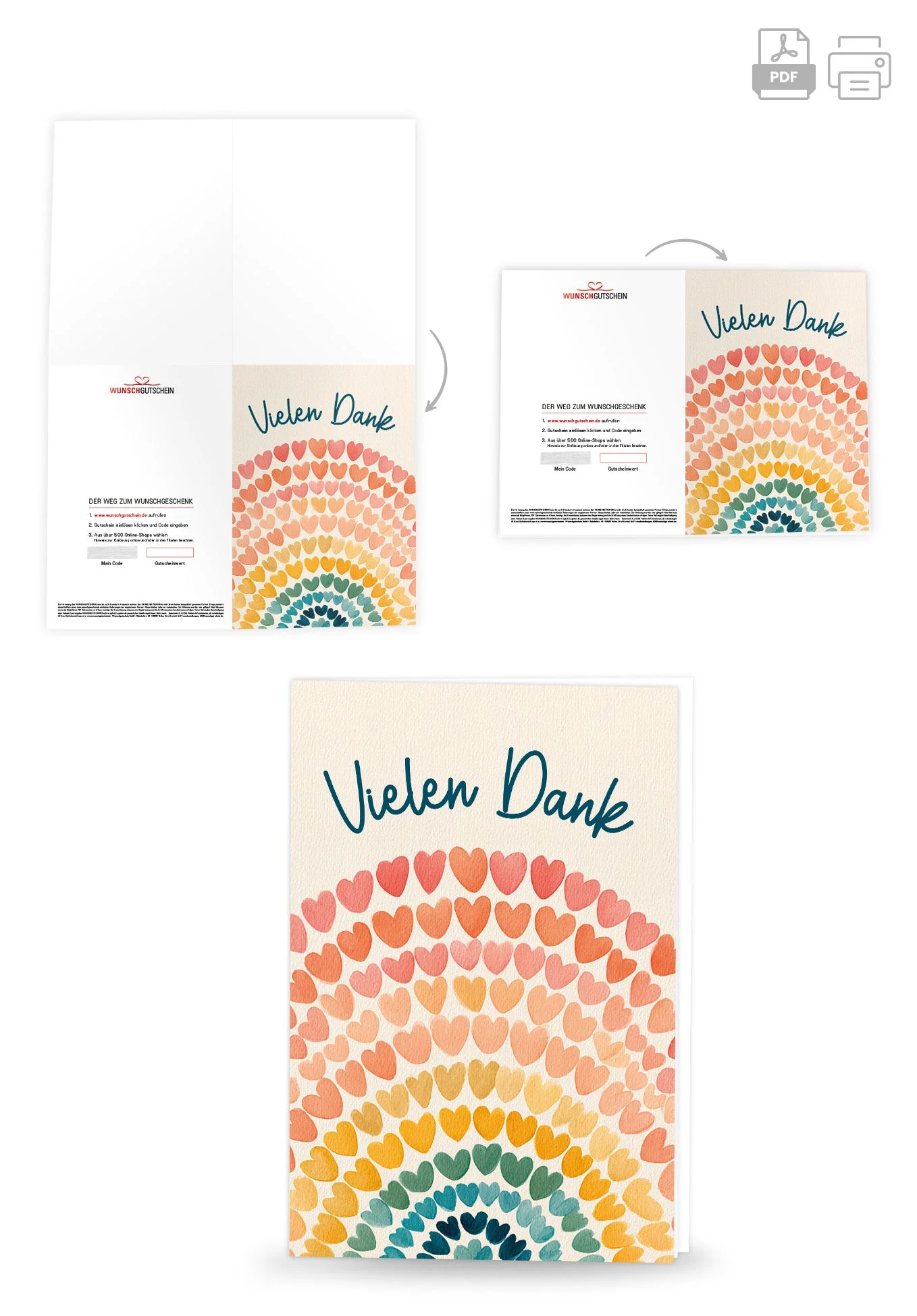 Vielen Dank - Bunte Herzchen PDF - Image 4
