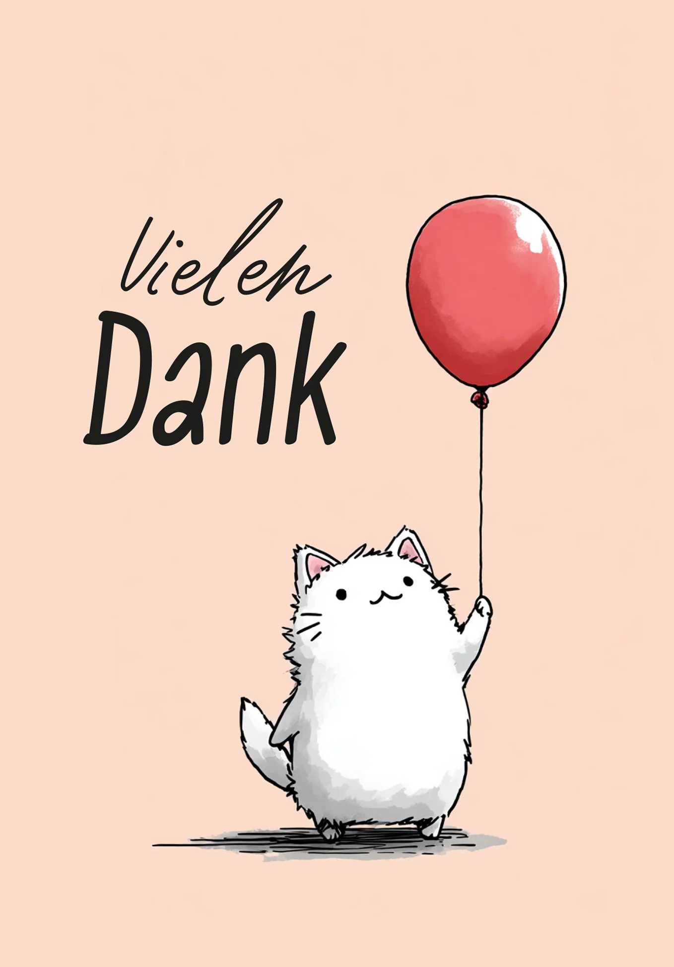 Vielen Dank - Katze Luftballon PDF - Image 2