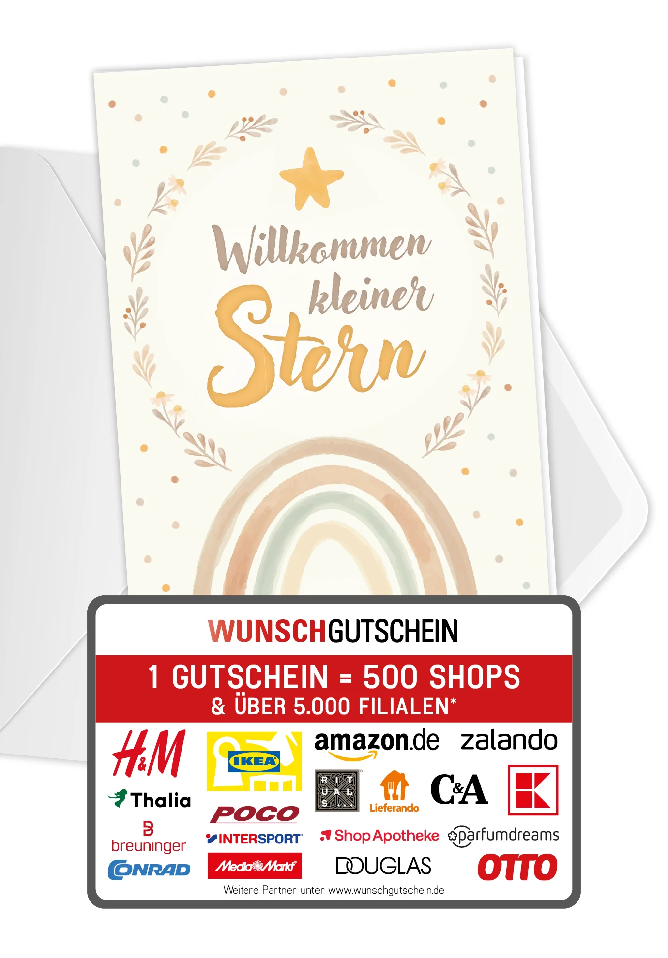 Willkommen Stern - Regenbogen