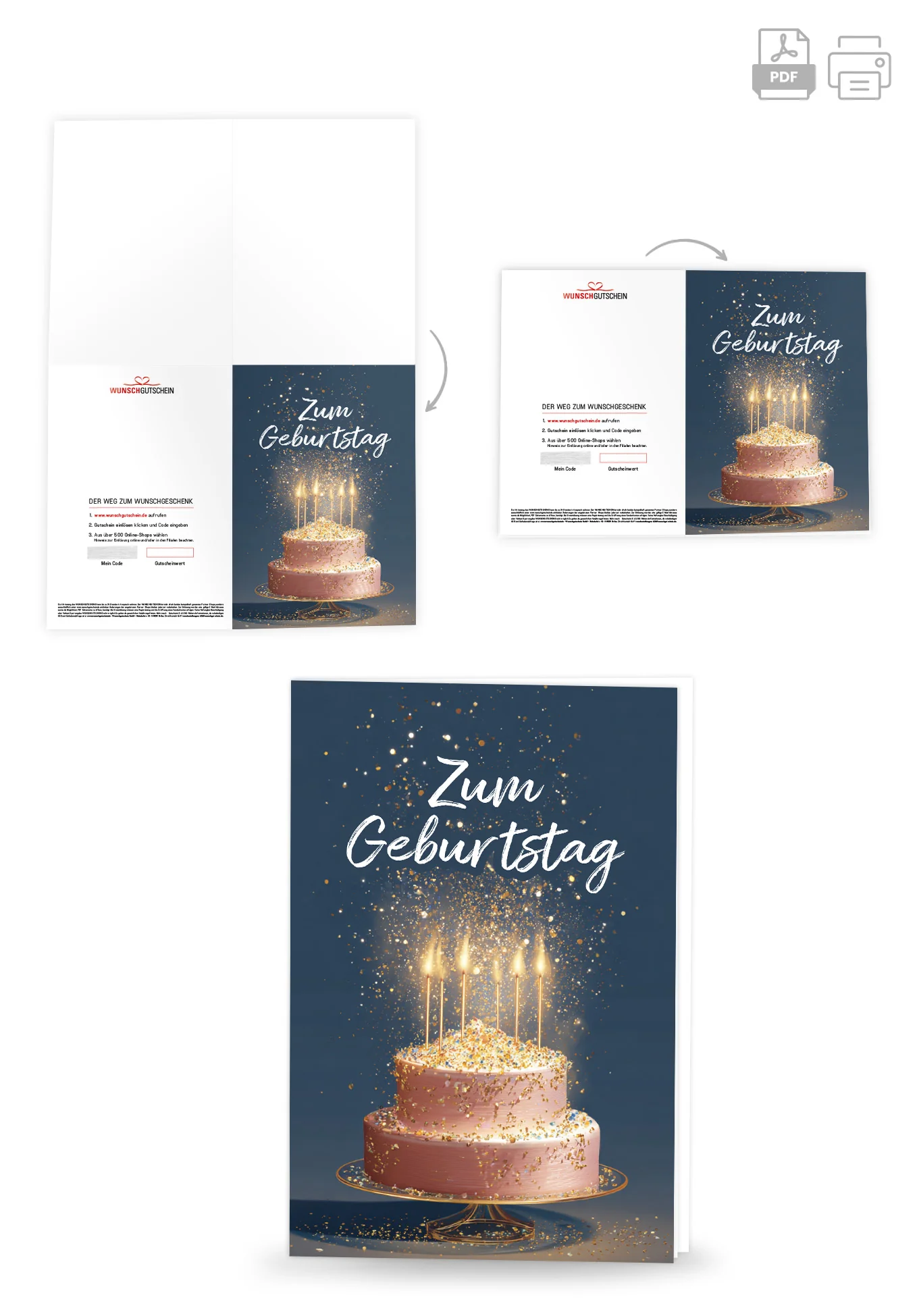 Zum Geburtstag - Torte Glitzer - Image 4