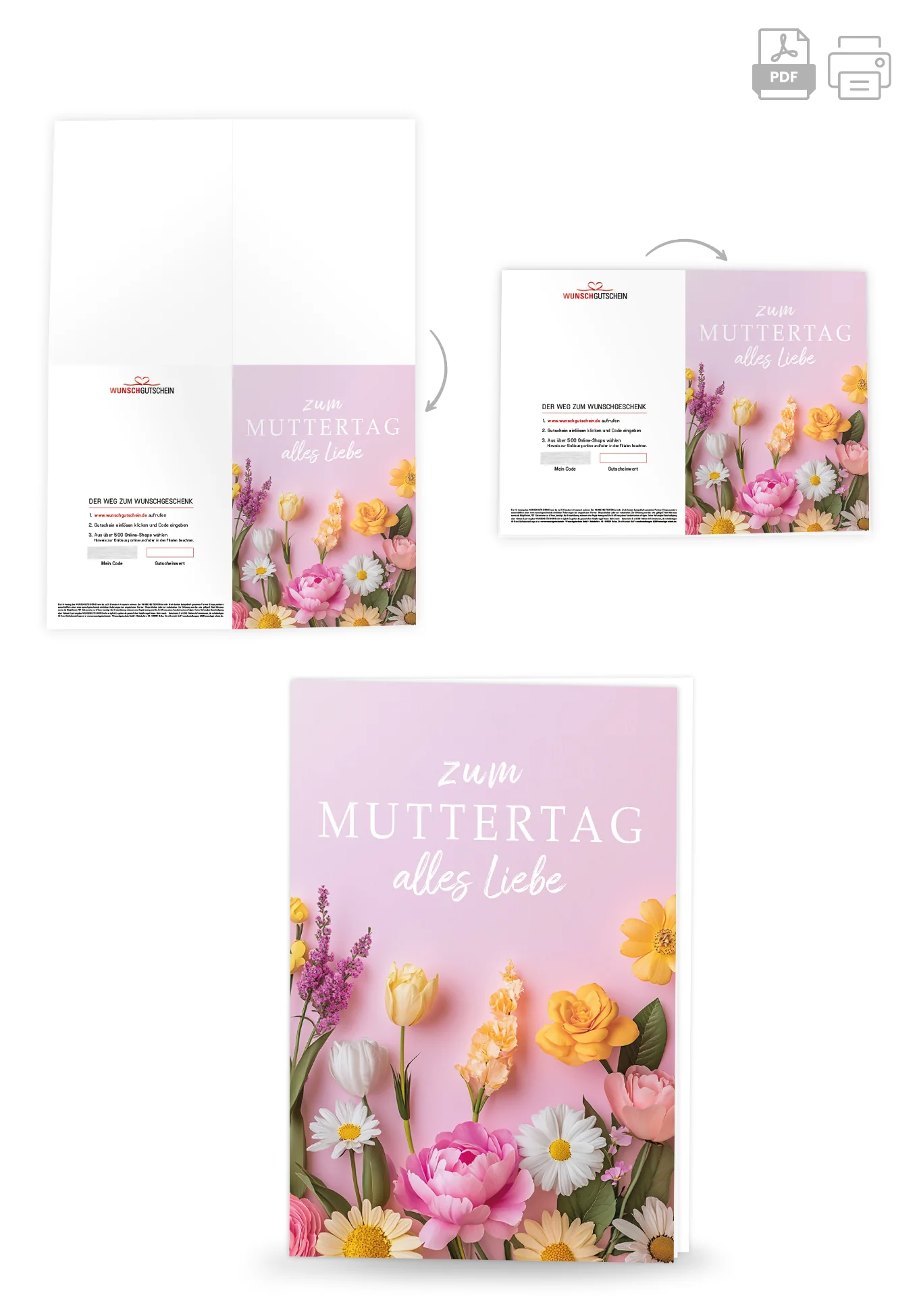 Zum Muttertag alles Liebe - Blumen Rosa - Image 4