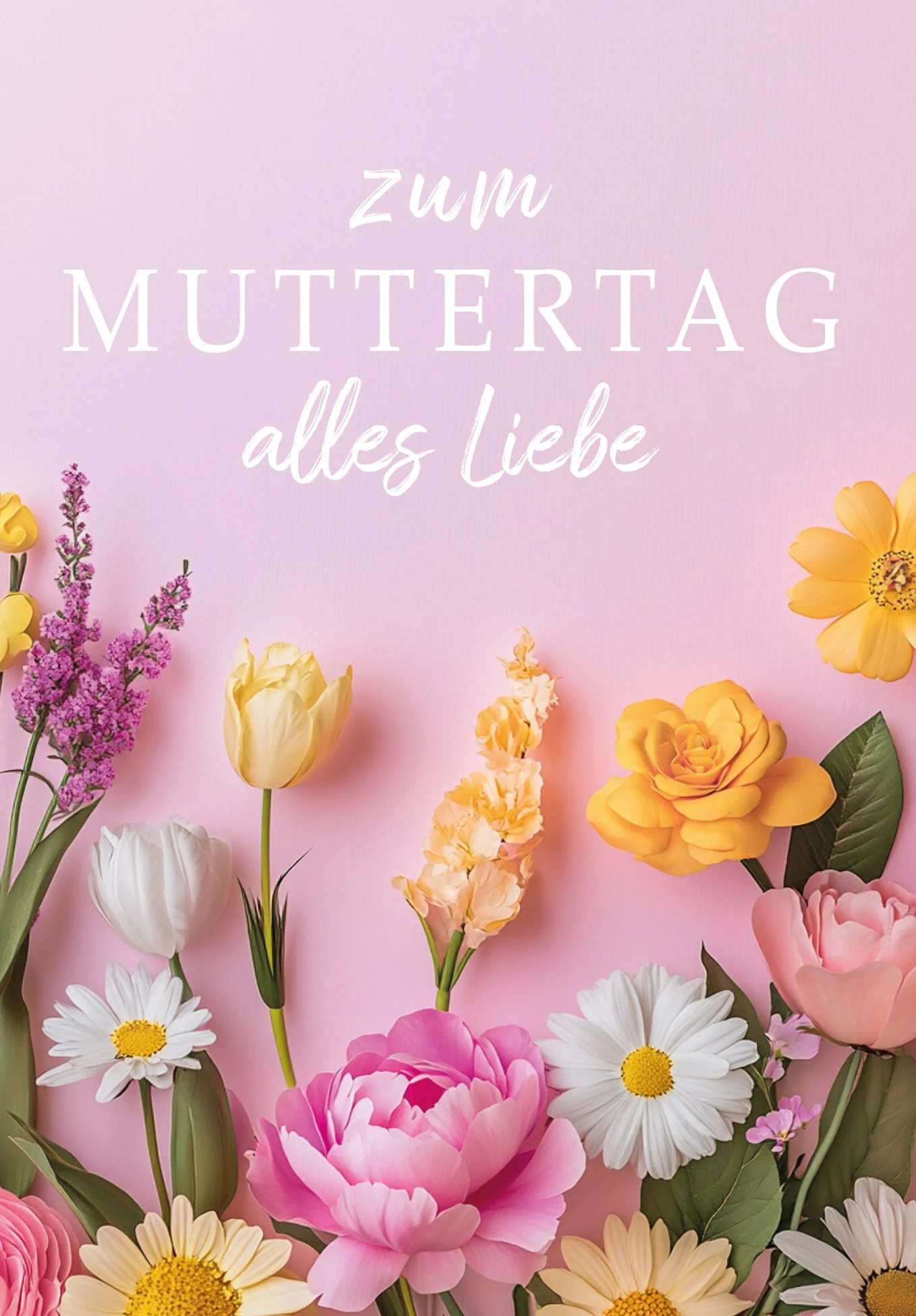 Zum Muttertag alles Liebe - Blumen Rosa PDF - Image 2