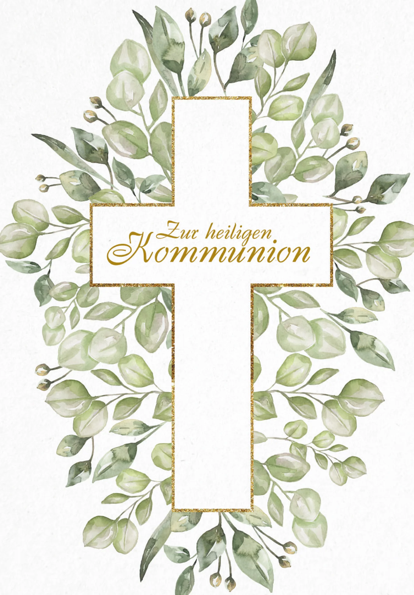 Zur heiligen Kommunion - Kreuz Blätter - Image 2