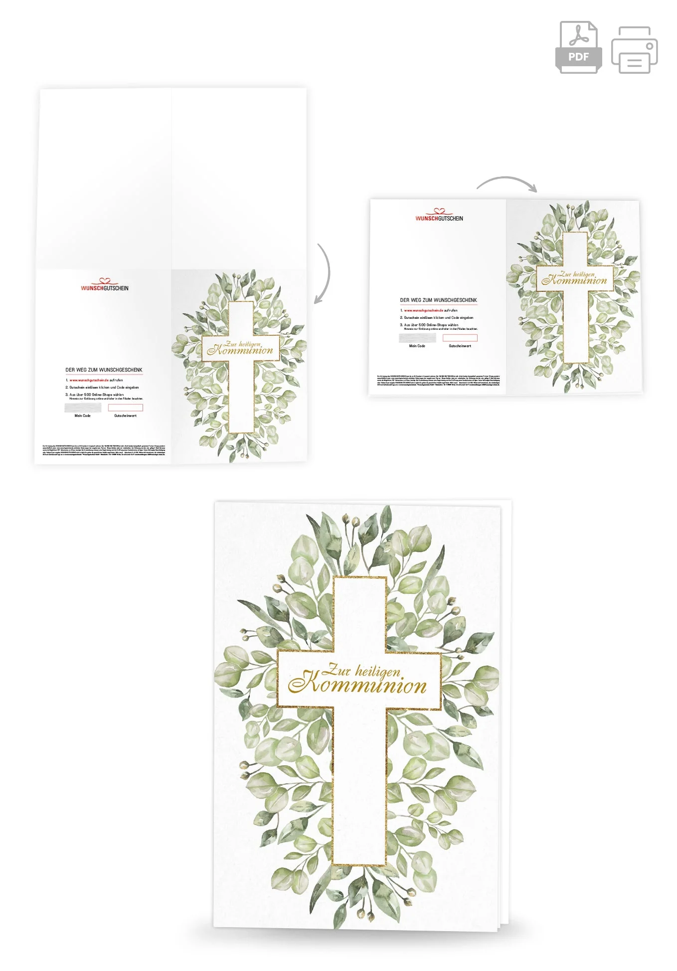 Zur heiligen Kommunion - Kreuz Blätter PDF - Image 4