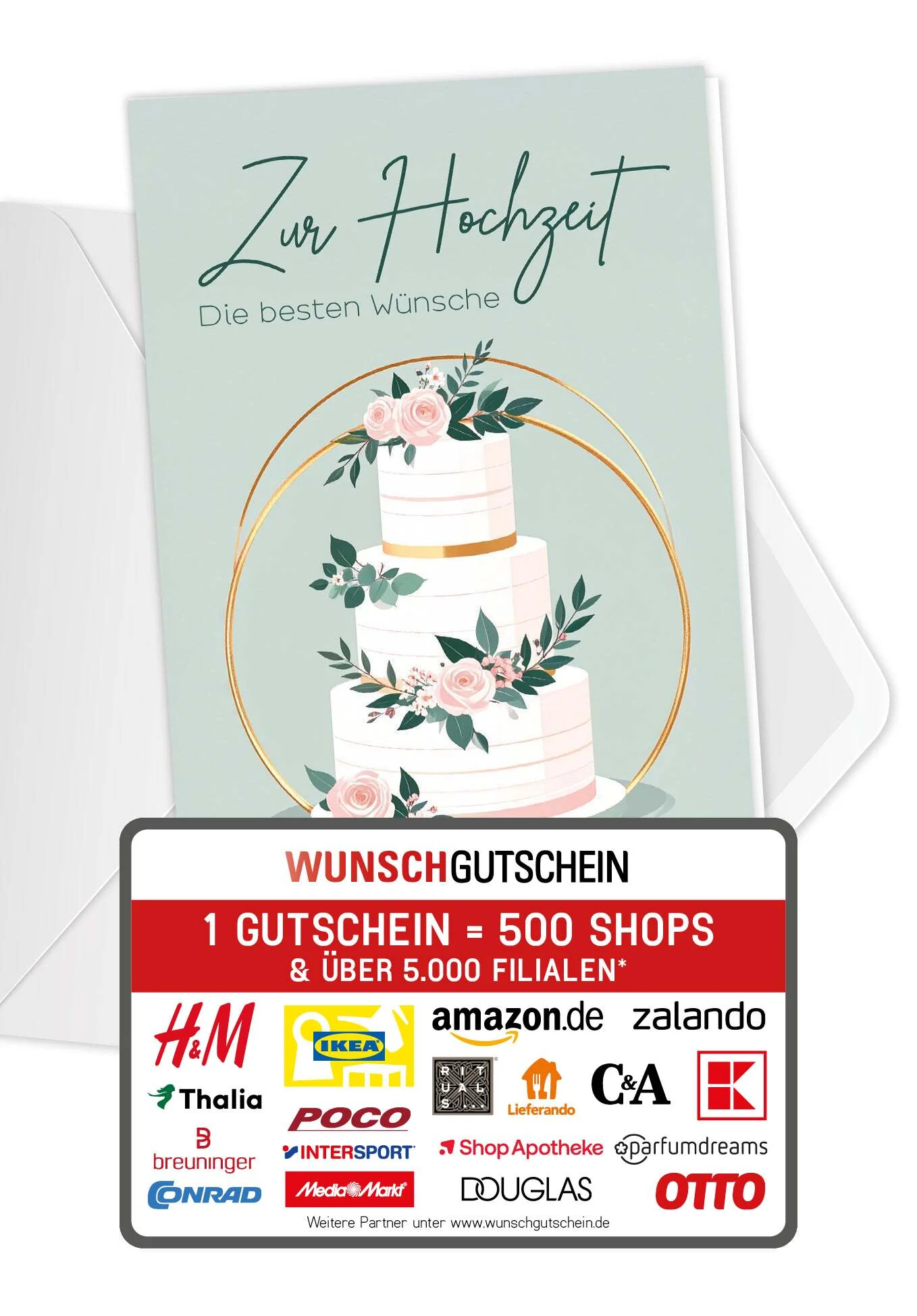 Zur Hochzeit die besten Wünsch - Torte Rosen