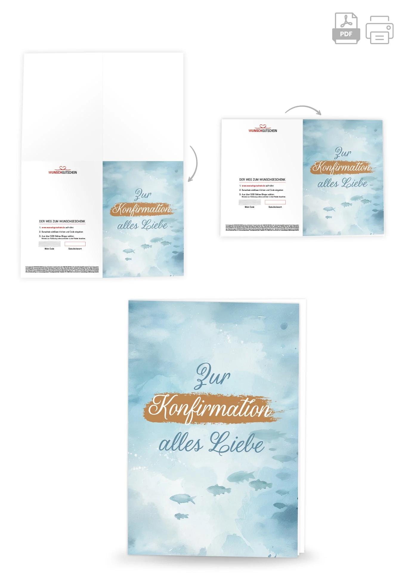 Zur Konfirmation - Fische Aquarell PDF - Image 4