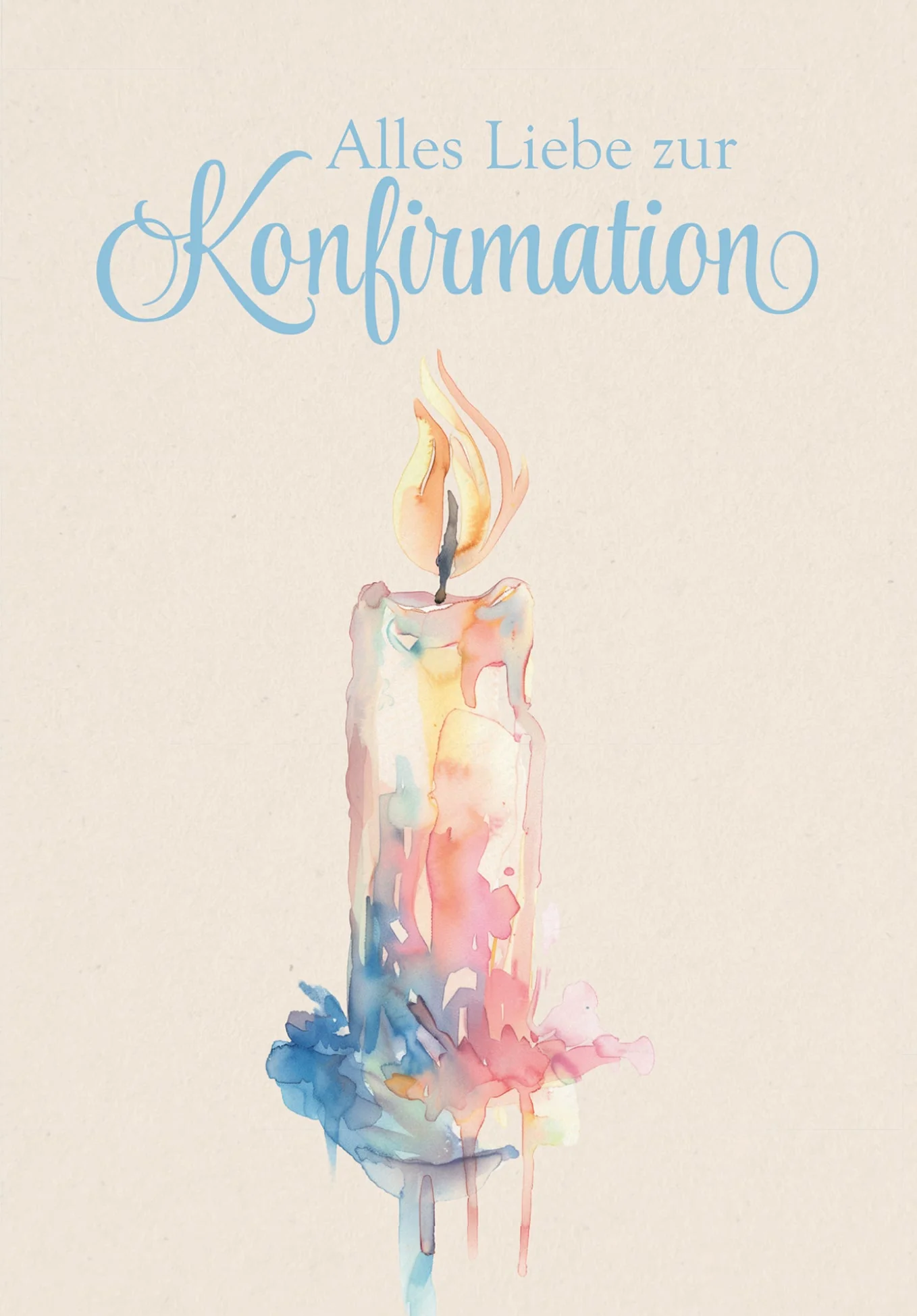 Zur Konfirmation - Kerze Aquarell PDF - Image 2