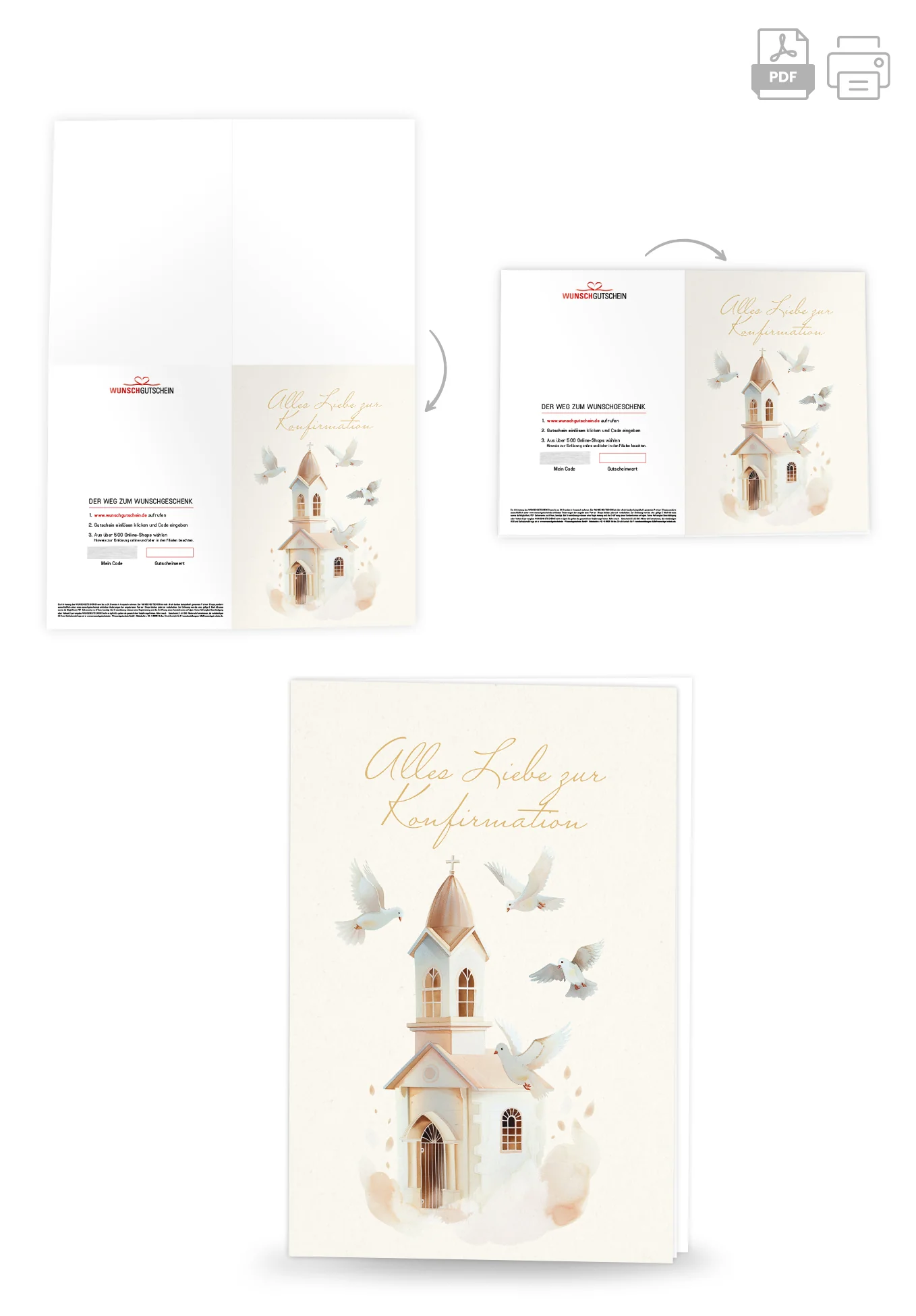 Zur Konfirmation - Kirche Beige - Image 4