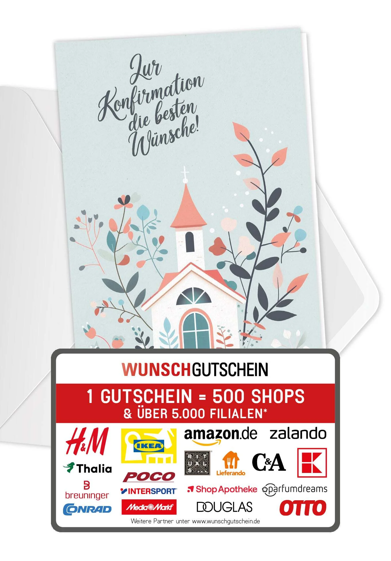 Zur Konfirmation - Kirche Rosa